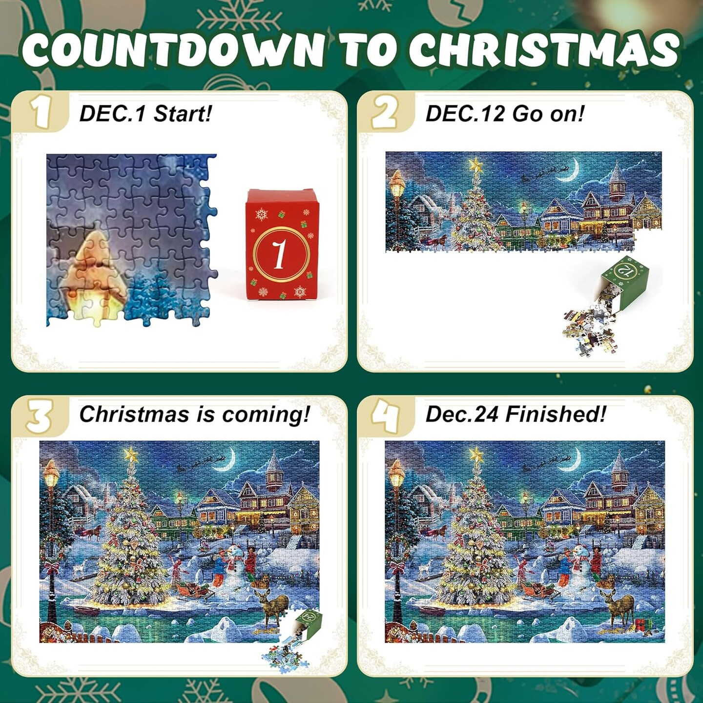 Advent Calendar Christmas 1008 Pieces Jigsaw Puzzle