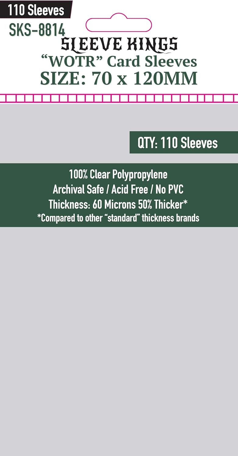 Sleeve Kings WOTR-Tarot Card Sleeves (70x120mm) -110 Pack, 60 Microns