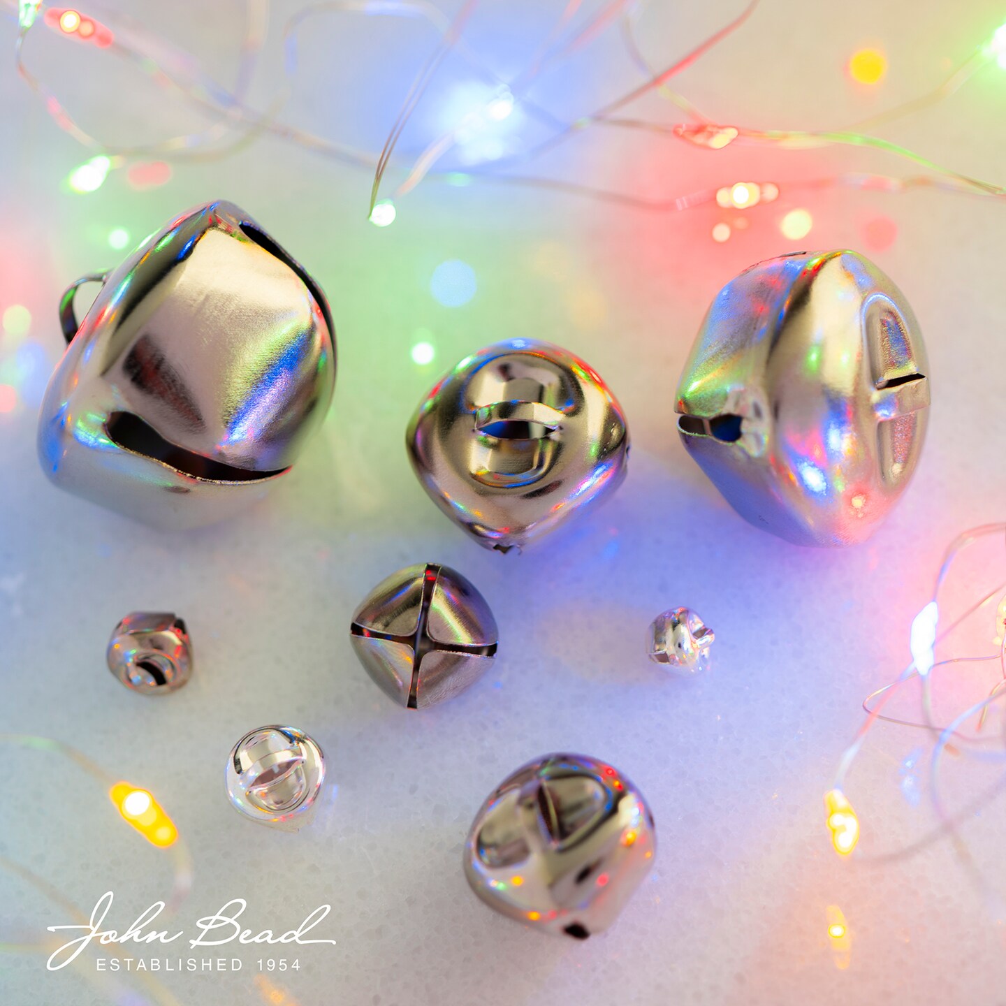 John Bead Silver Christmas Jingle Bells