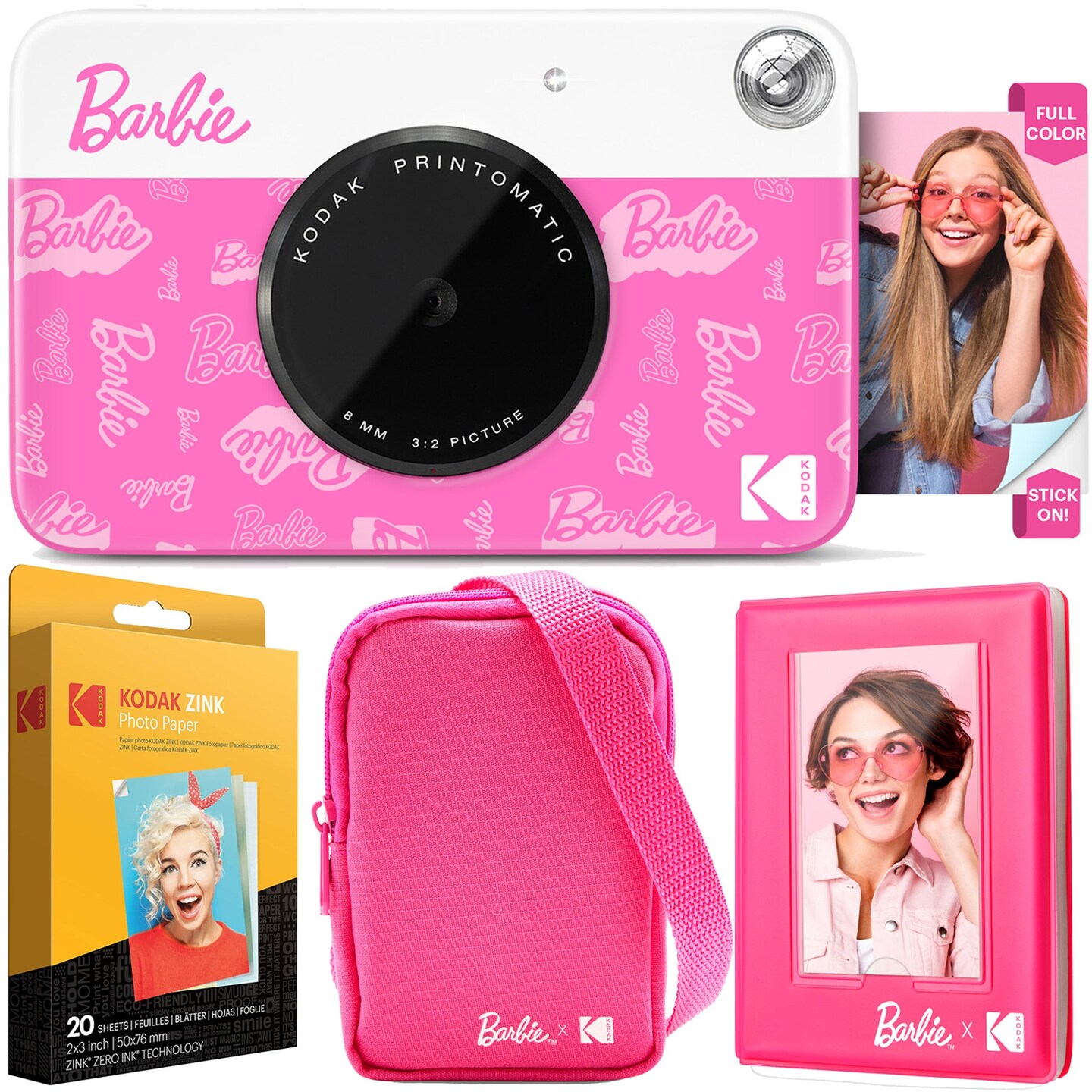 Kodak x Barbie Printomatic Instant Print Camera, Case, Photo Album
