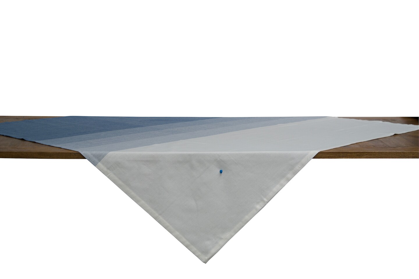 Sullivan Accent Blue & White Stripe Ombre Cotton Table Topper 54" x 54"