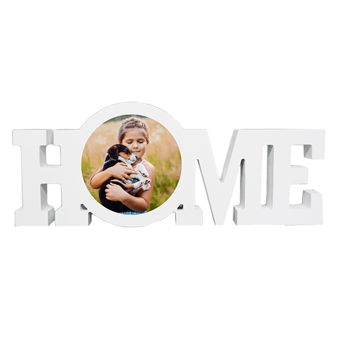 Sublimation Blank White Coated Wood Word Blocks Home Décor for Mantle– Sublimation Ready with 3.74” Plate