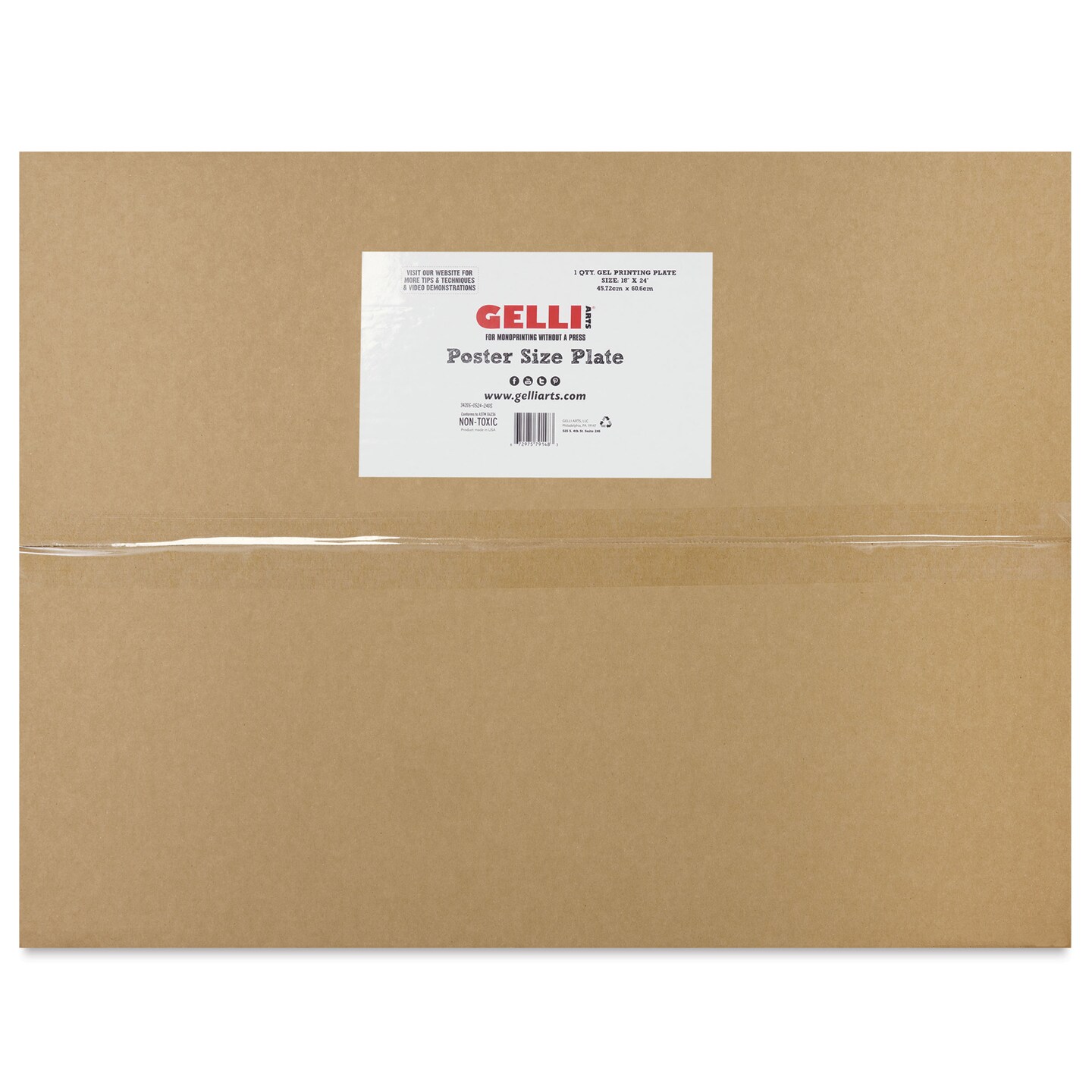 Gelli Arts Gel Printing Plate - 18&#x22; x 24&#x22; x 3/8&#x22;, Rectangle