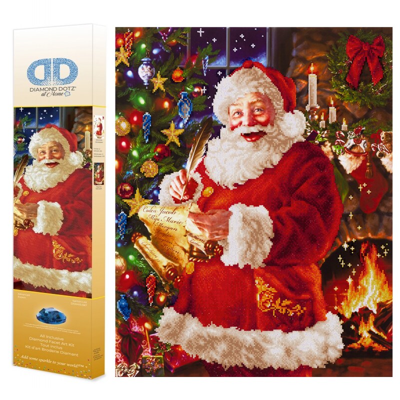 DDAH15.087 - Santa's List - Diamond Painting Artwork Kit - 28.35 - 22.44 in