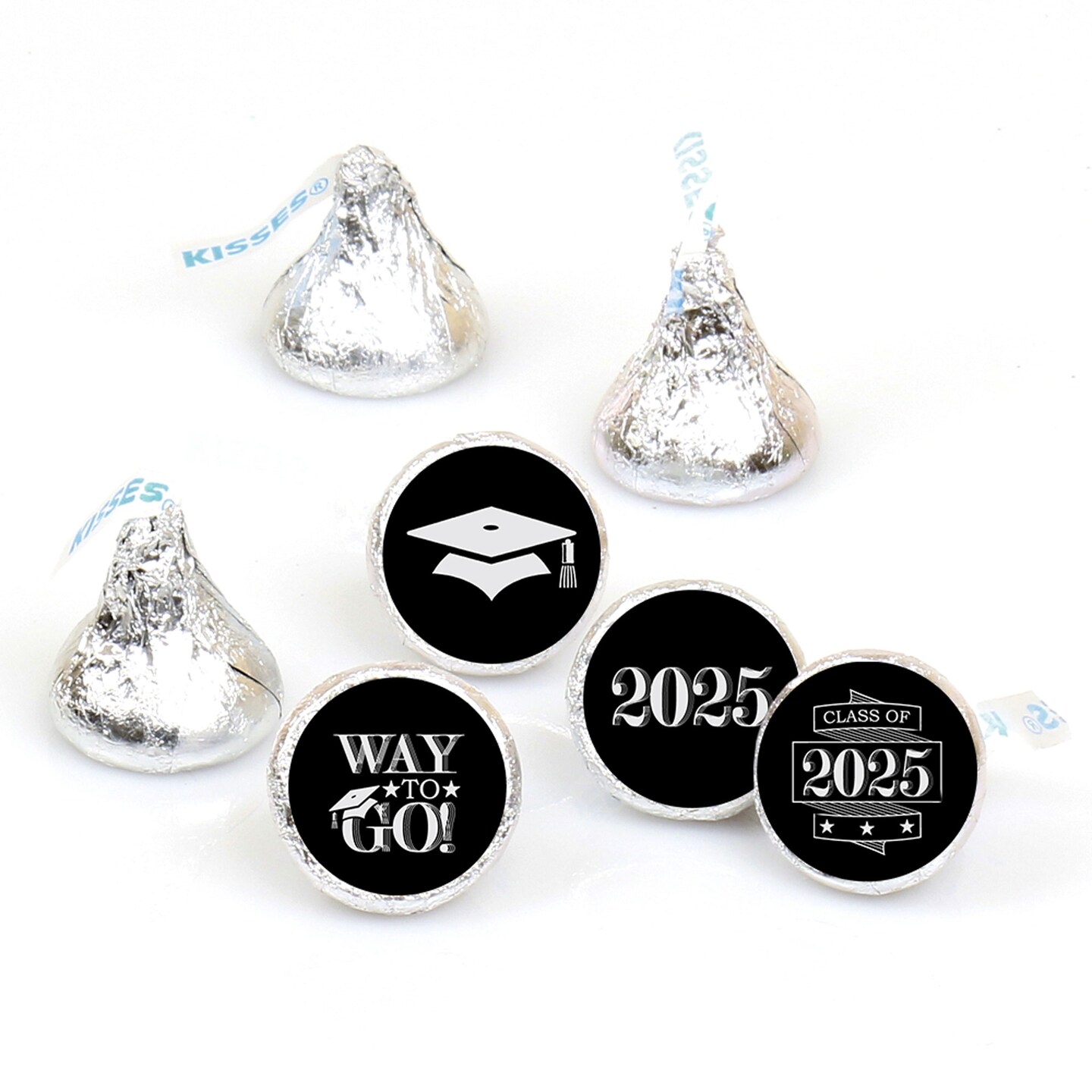 Big Dot of Happiness Graduation Cheers Round Candy Labels 2025