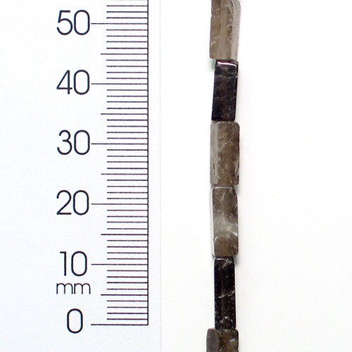 Square Tube Quartz Beads - Smoky - 4x13mm - 8&#x22; Strand