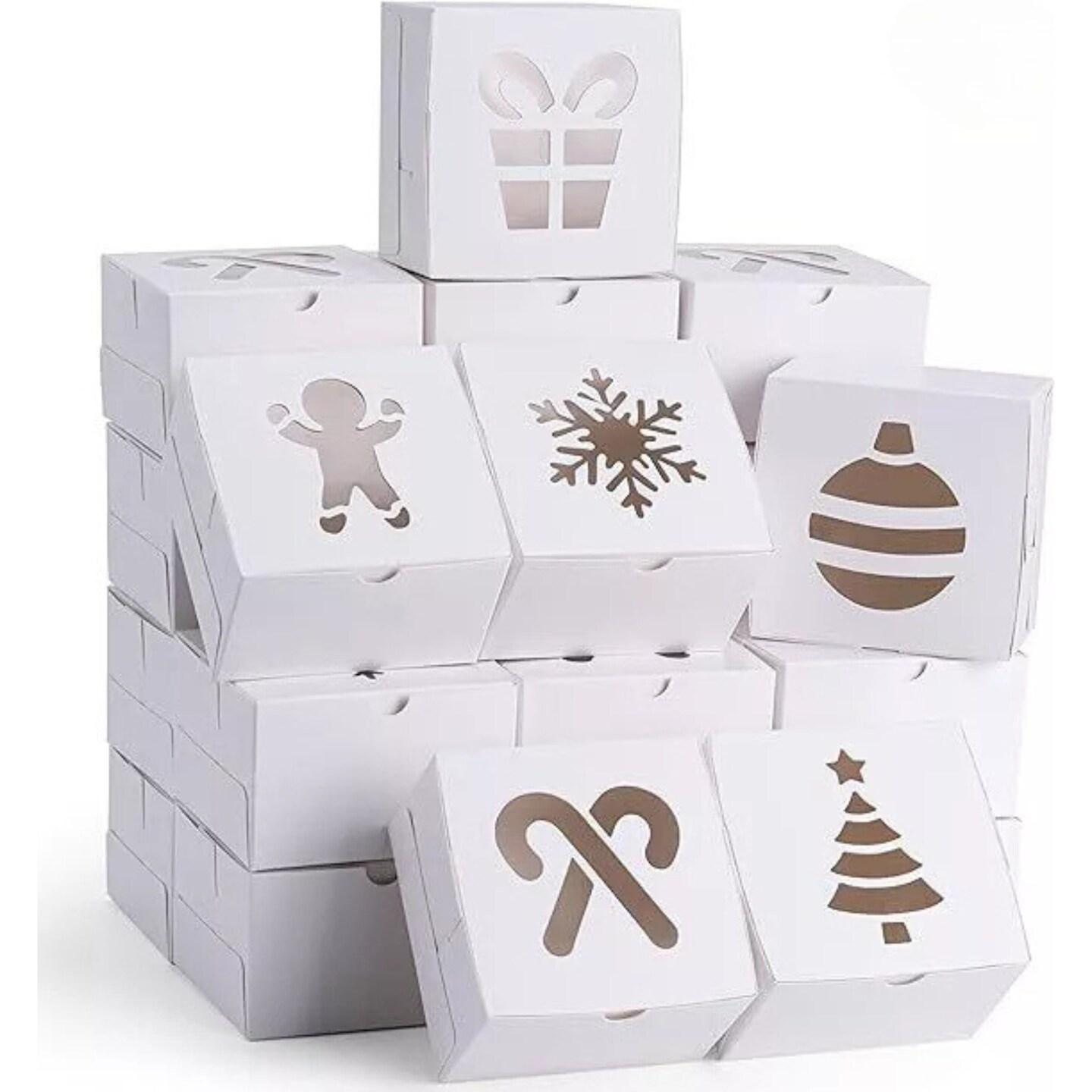 Kitcheniva 36 Pcs Christmas Cookie Treat Boxes With Window Gift