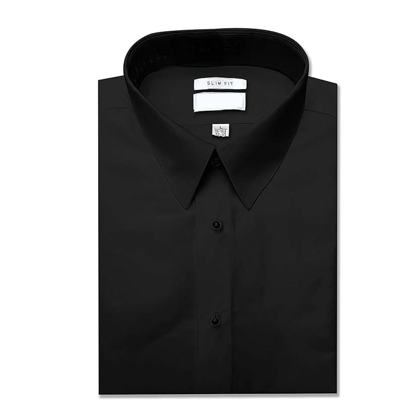 Microfiber Slim Fit Shirt, Non Pleat, Color: Black, Size: S | Michaels
