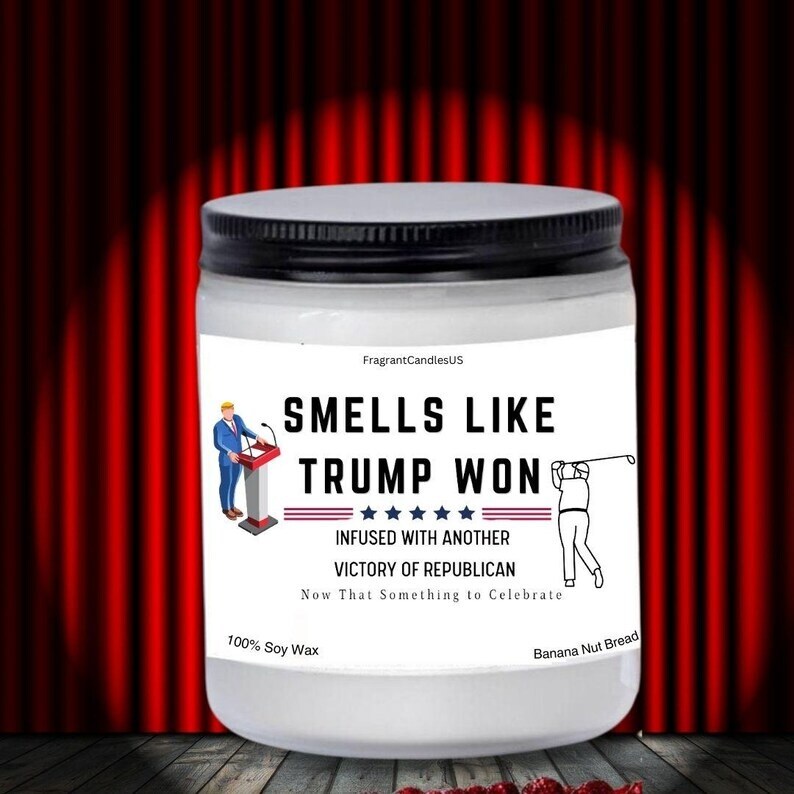 Trump, Smells Like Trump Won, Candles, Trump Gifts, Trump Candles, Trump Victory, Trump Inauguration, America Flag,
