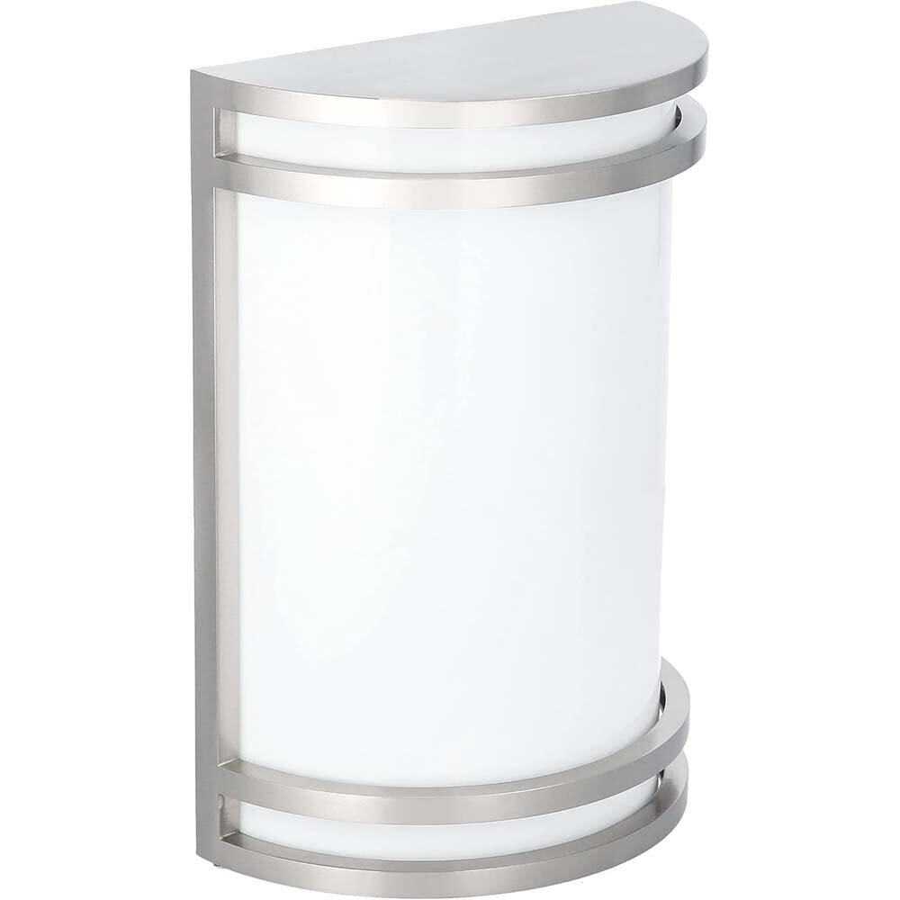 18w 8-in LED Wall Sconce Suitable for Wet Locations - Satin Nickel Finish