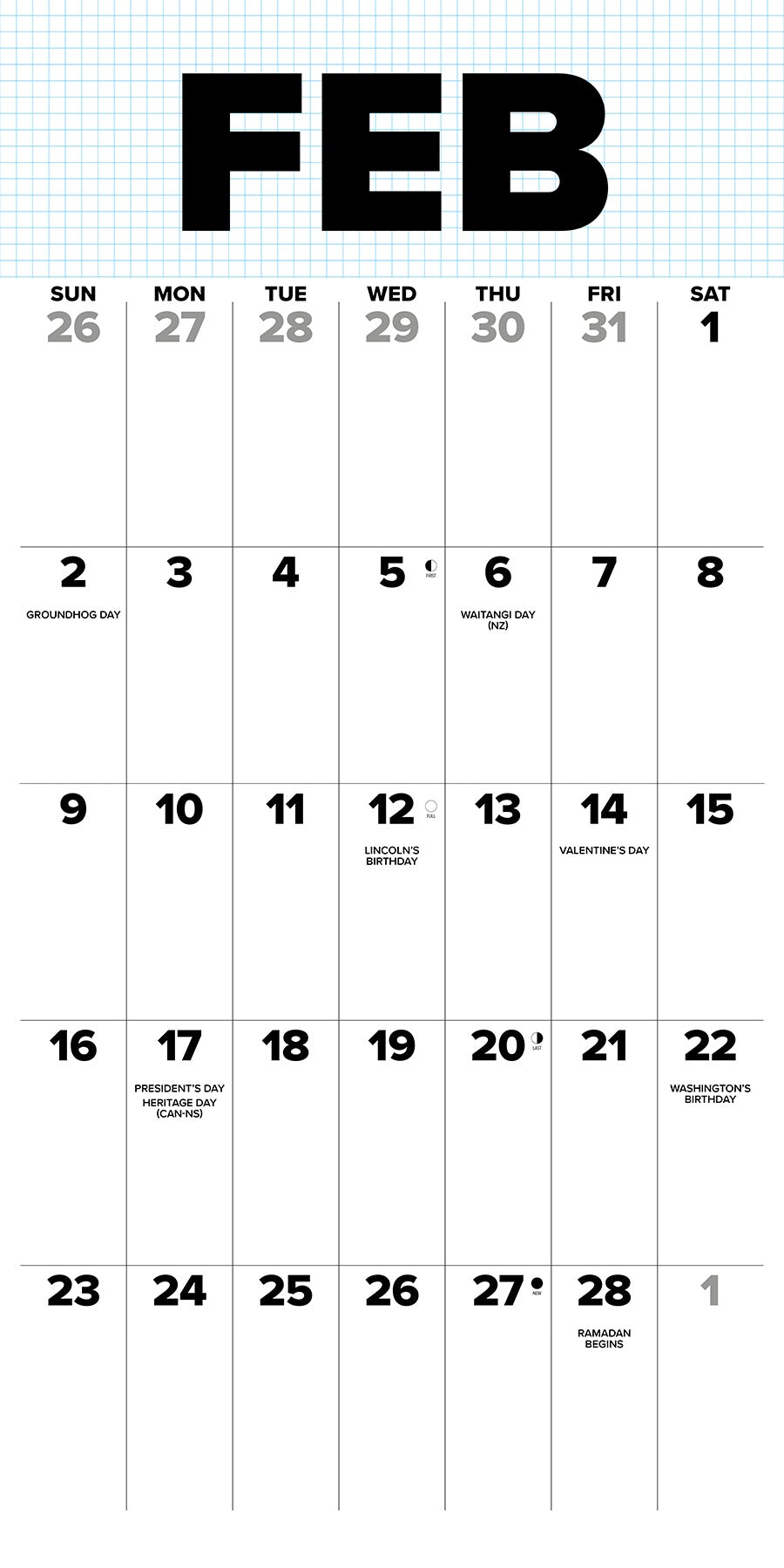 Big Day 2025 Wall Calendar