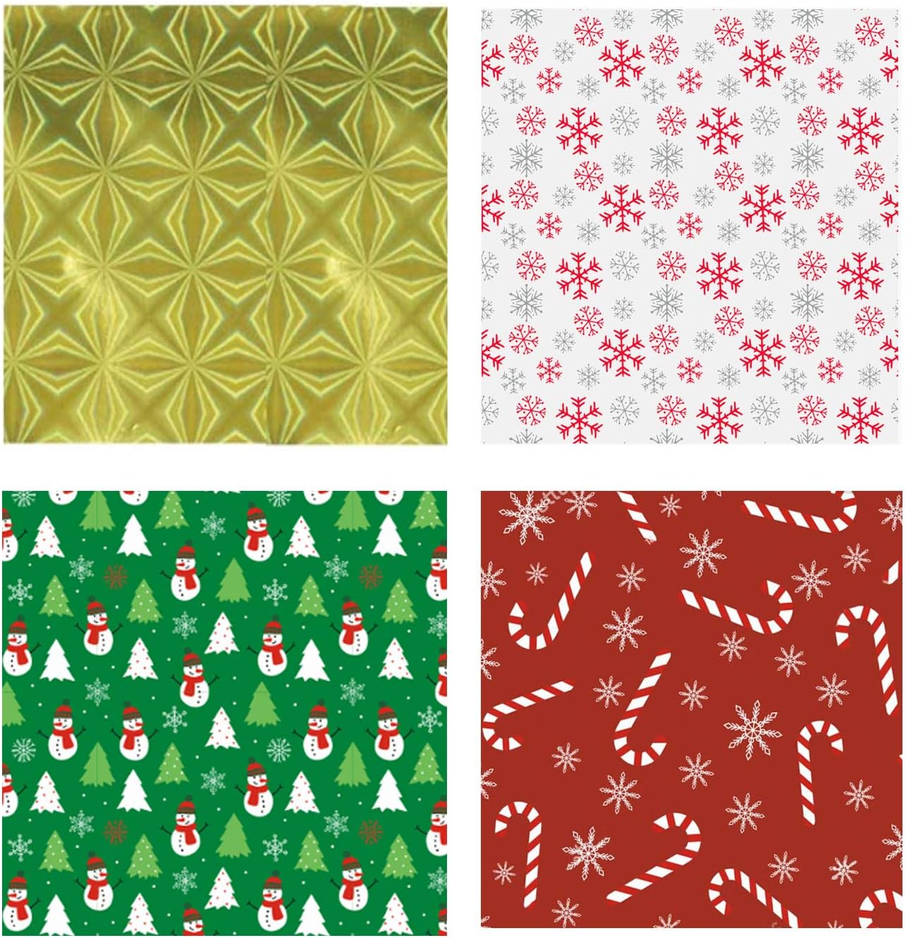 Christmas Gift Bags, 40Pcs Santa Wrapping Gift Bag in 4 Sizes and 4 Designs, with Ribbon Ties and Tags