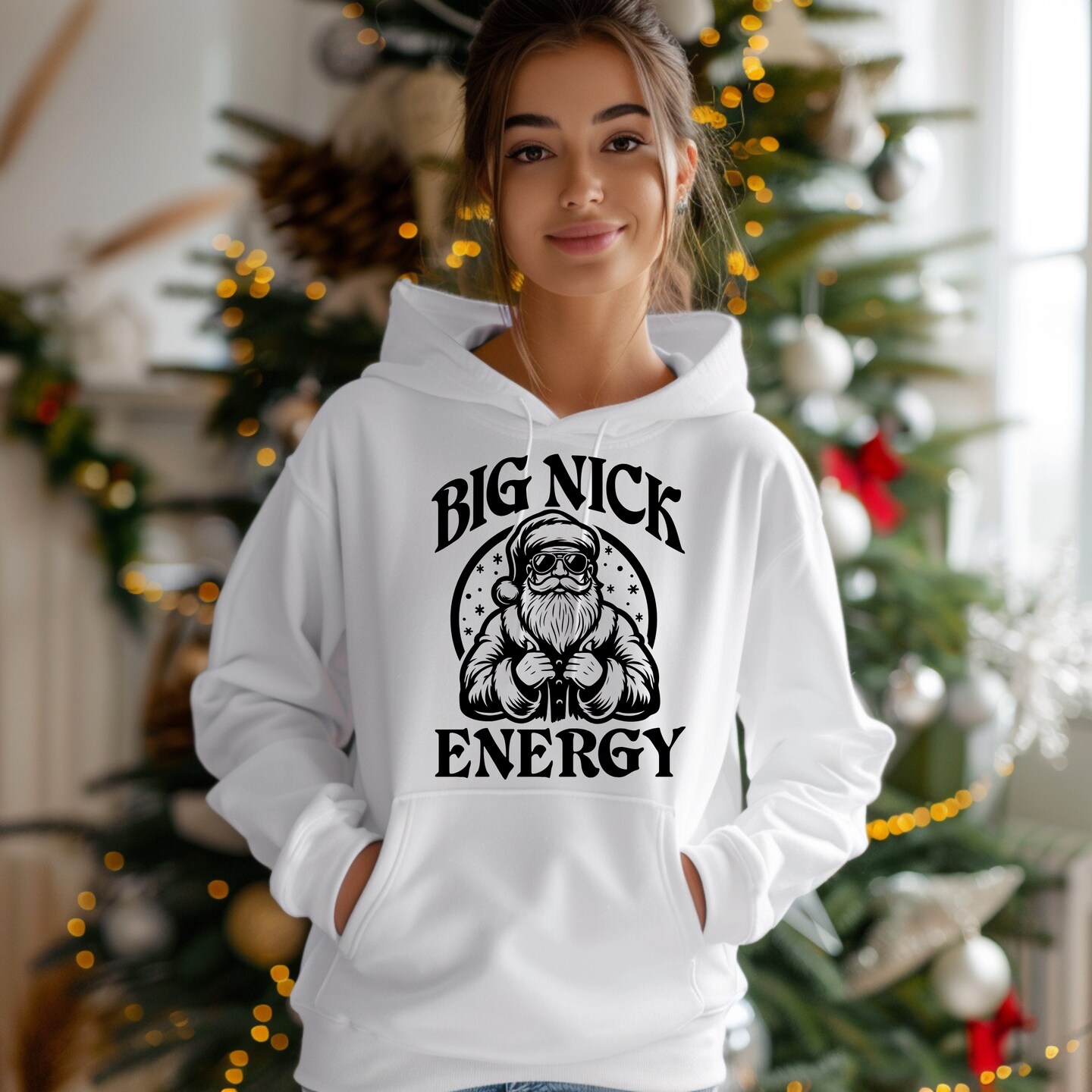 Funny Santa Hoodie, Holiday Hoodie, Christmas Hoodie | MakerPlace