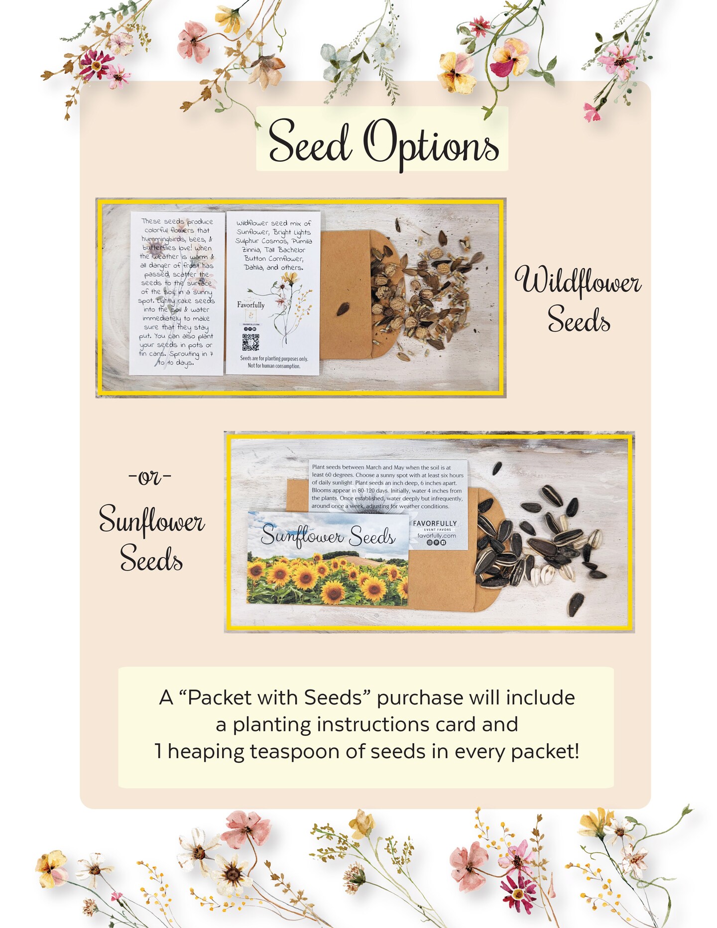 Personalized Baby Shower Seed Packet Favor, Custom Baby in Bloom Theme, Rustic Shower Keepsake, Set of 25 - image7