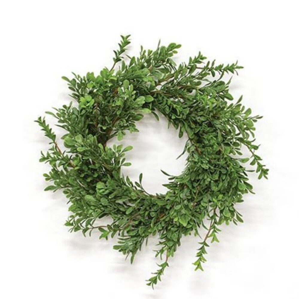 Heritage Boxwood Candle Ring 6.5&#x22;