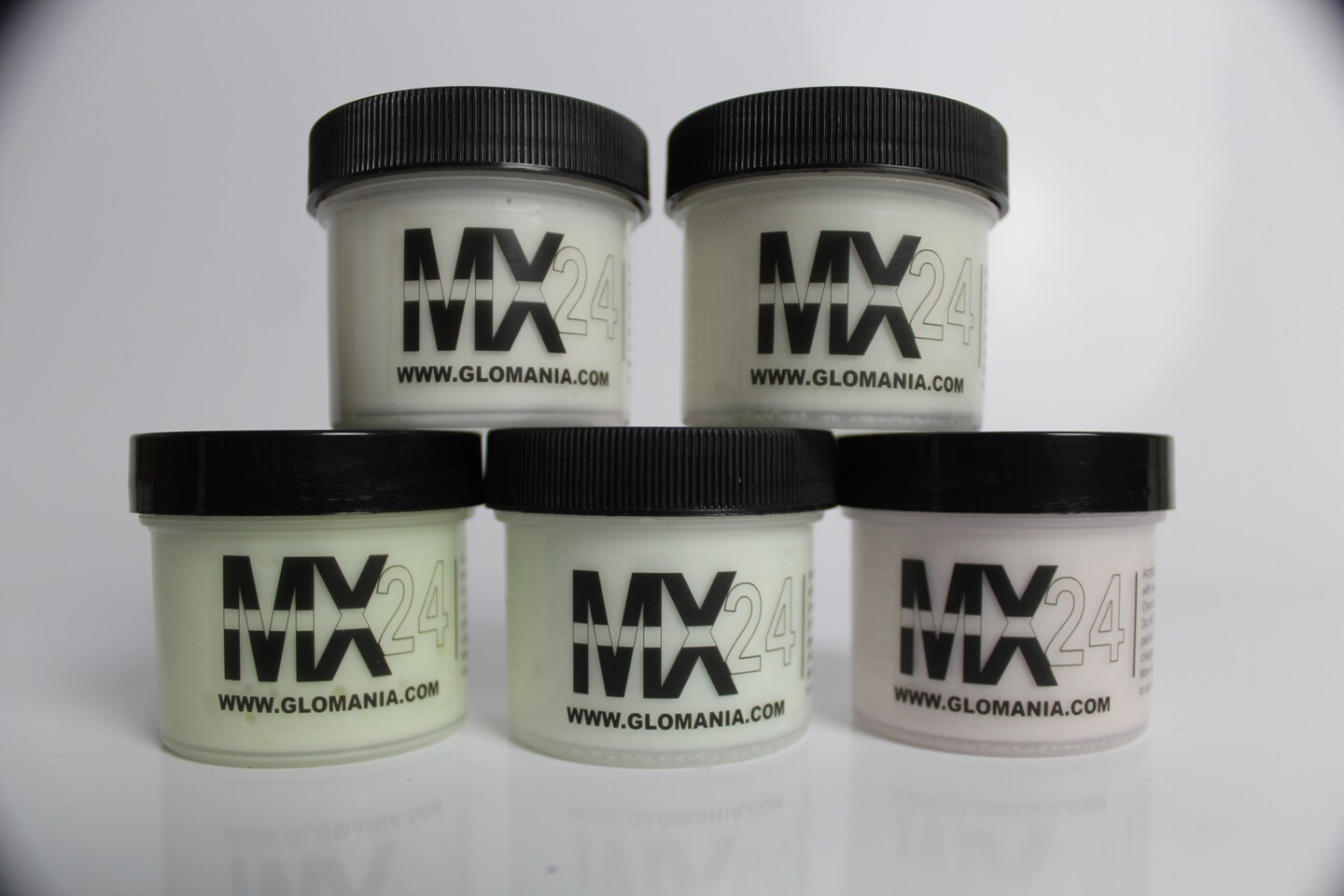 MX24 Invisible Glow in the Dark Paint 5 Color Set .5 Oz Each