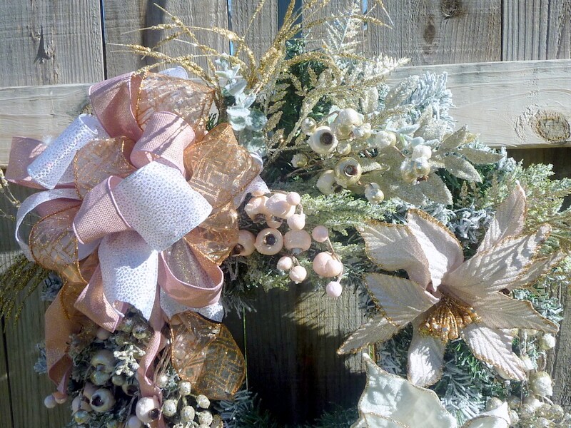 Pink Poinsettia wreath, Christmas wreaths | MakerPlace by Michaels