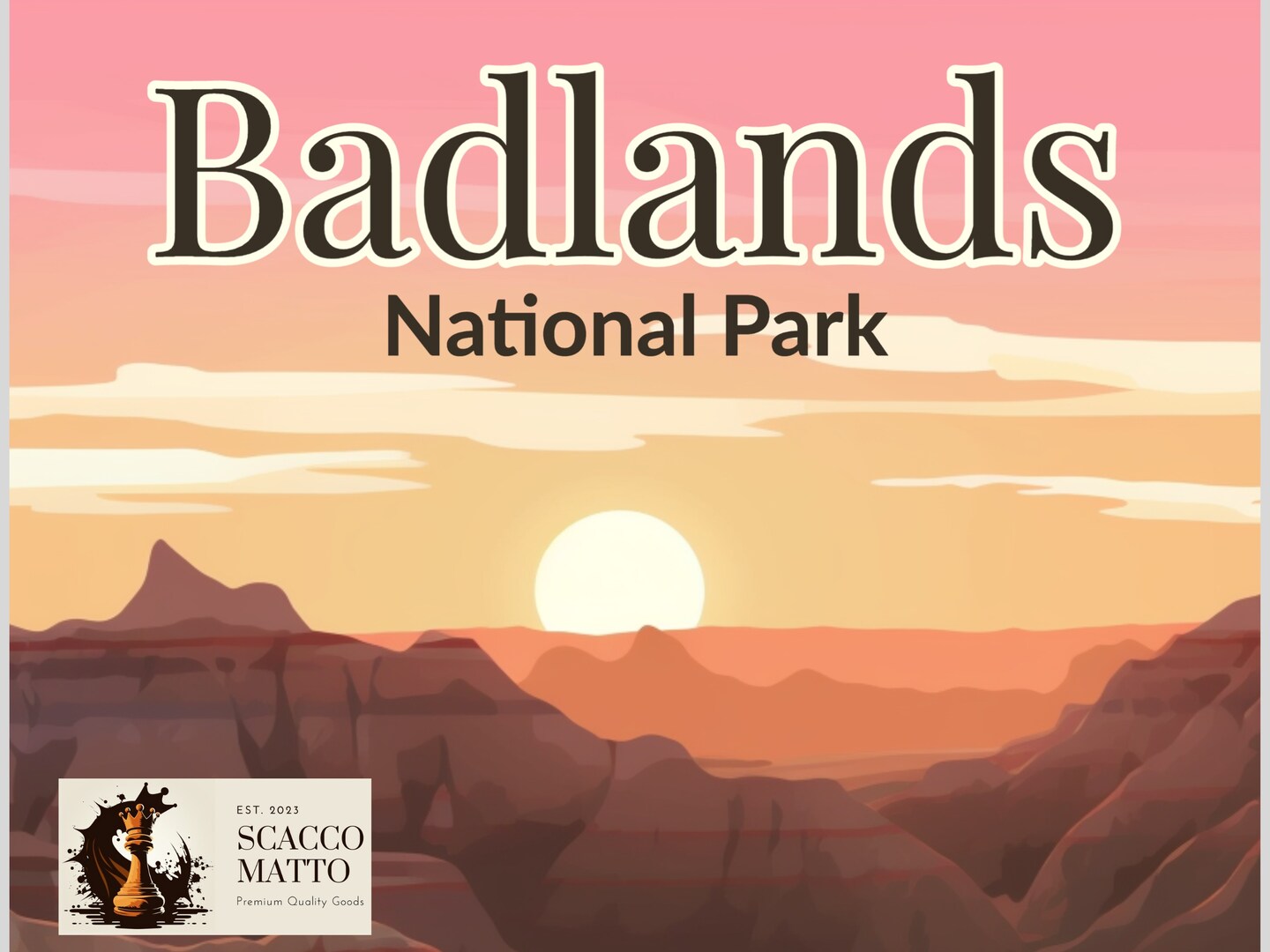 Badlands National Park Art Poster - image8