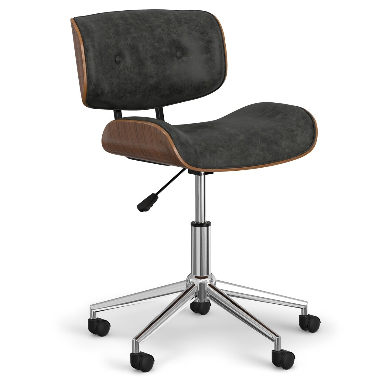 Simplihome Dax Swivel Adjustable Executive Computer Bentwood Office Chair Modern