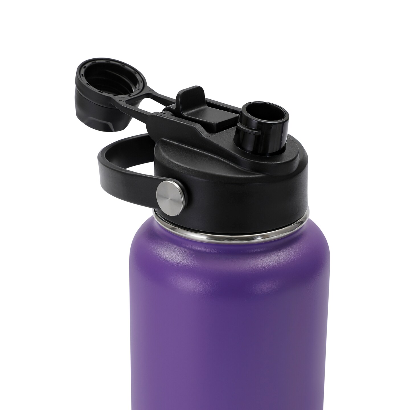 Makerflo 32 oz Hydro Powder Coated Water Bottle with 2-in-1 Lid | Craft-Ready for DIY Gifts &#x26; Personalization (Laser Engravable, UV DTF, Epoxy, Vinyl) - Not for sublimation and DTF
