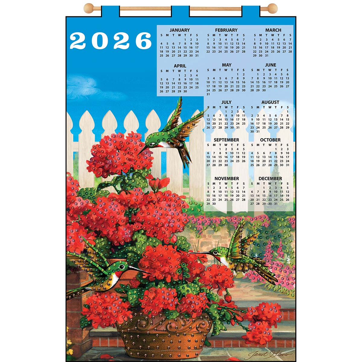 Design Works  Hummingbird Haven Calendar Felt &#x26; Sequin Kit