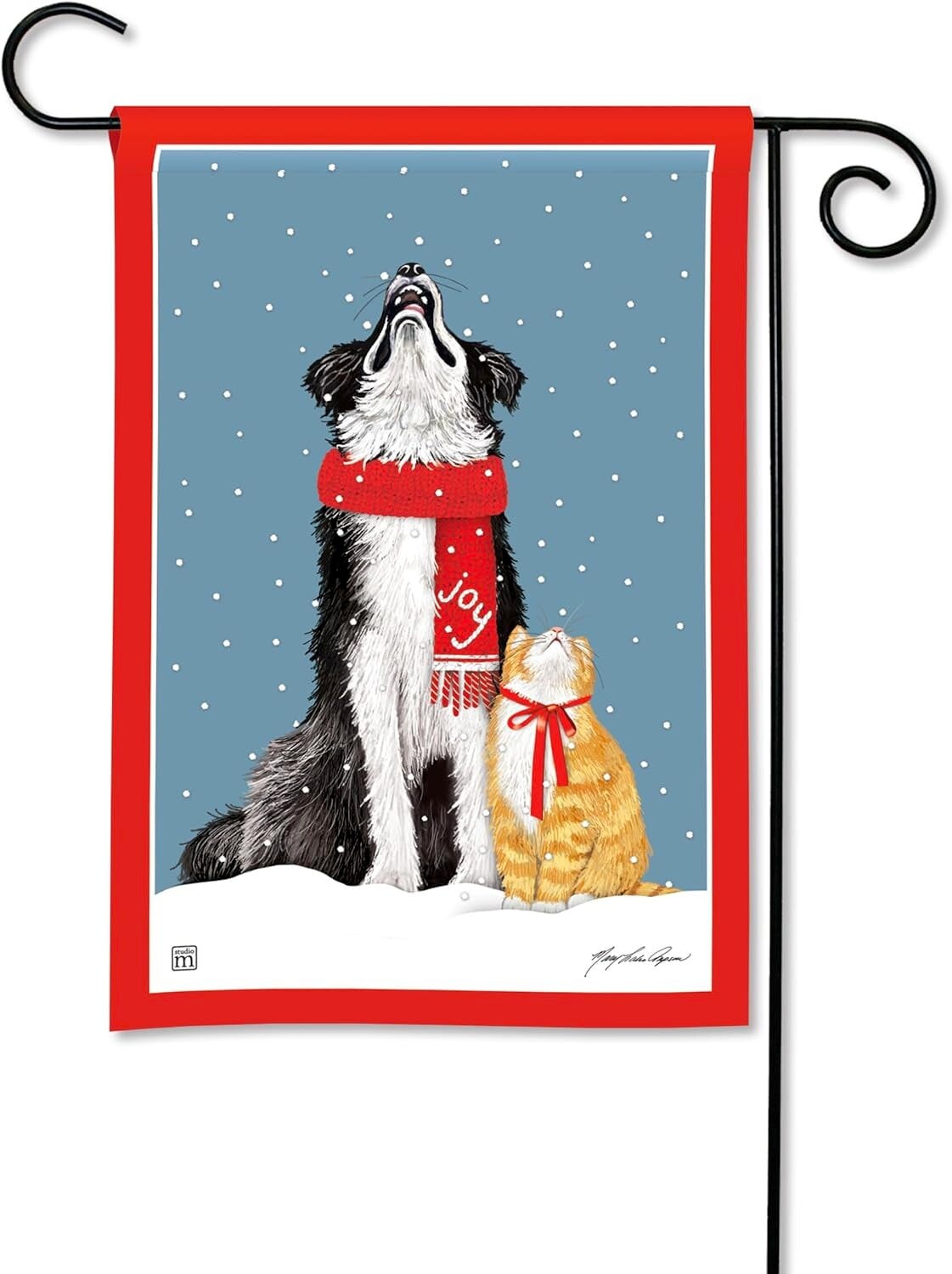 Snow Day Pets Garden Flag