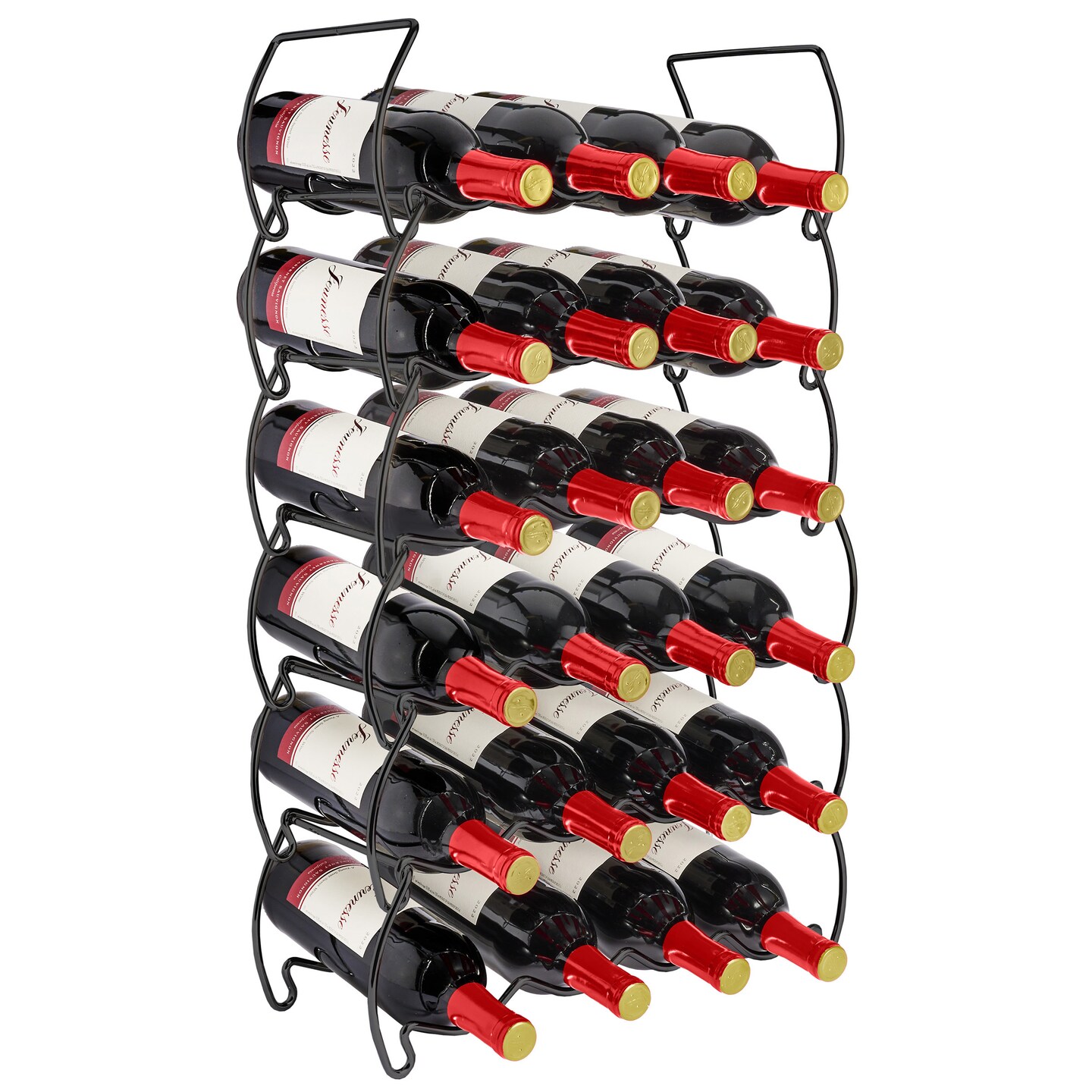 Sorbus Tiered Classic Style Stackable Wine Rack - Perfect for Bar, Wine Cellar, Basement, Cabinet, Pantry, etc