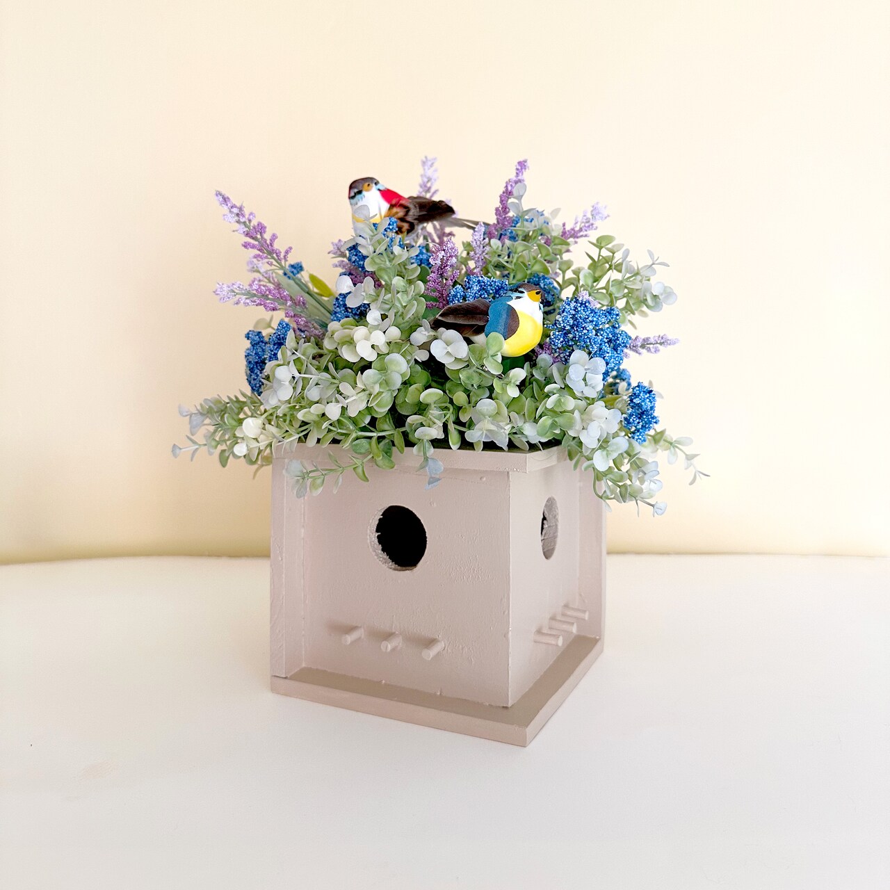 Floral Birdhouse Arrangement