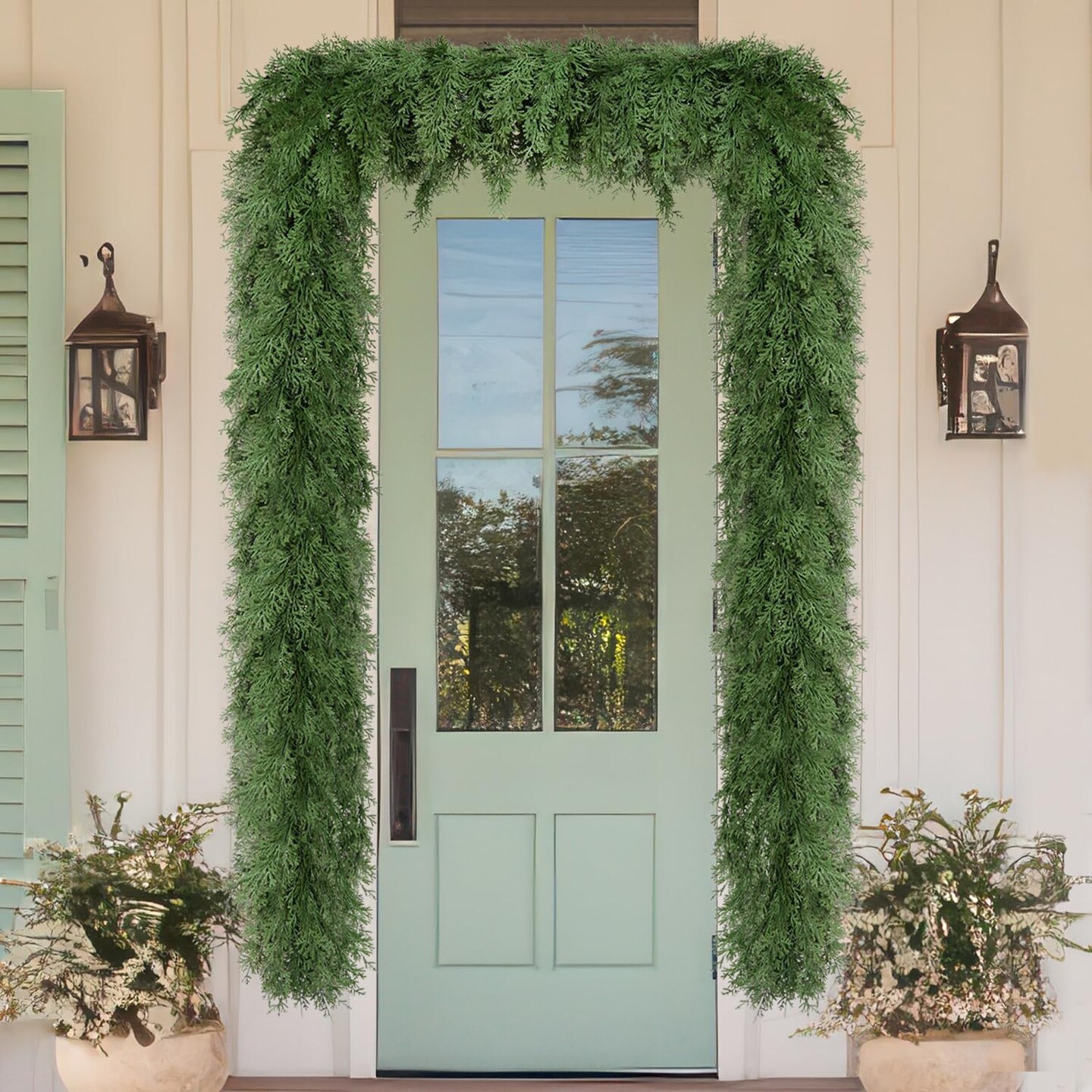 6 Ft Real Touch Christmas Cedar Garland (Green Cypress)