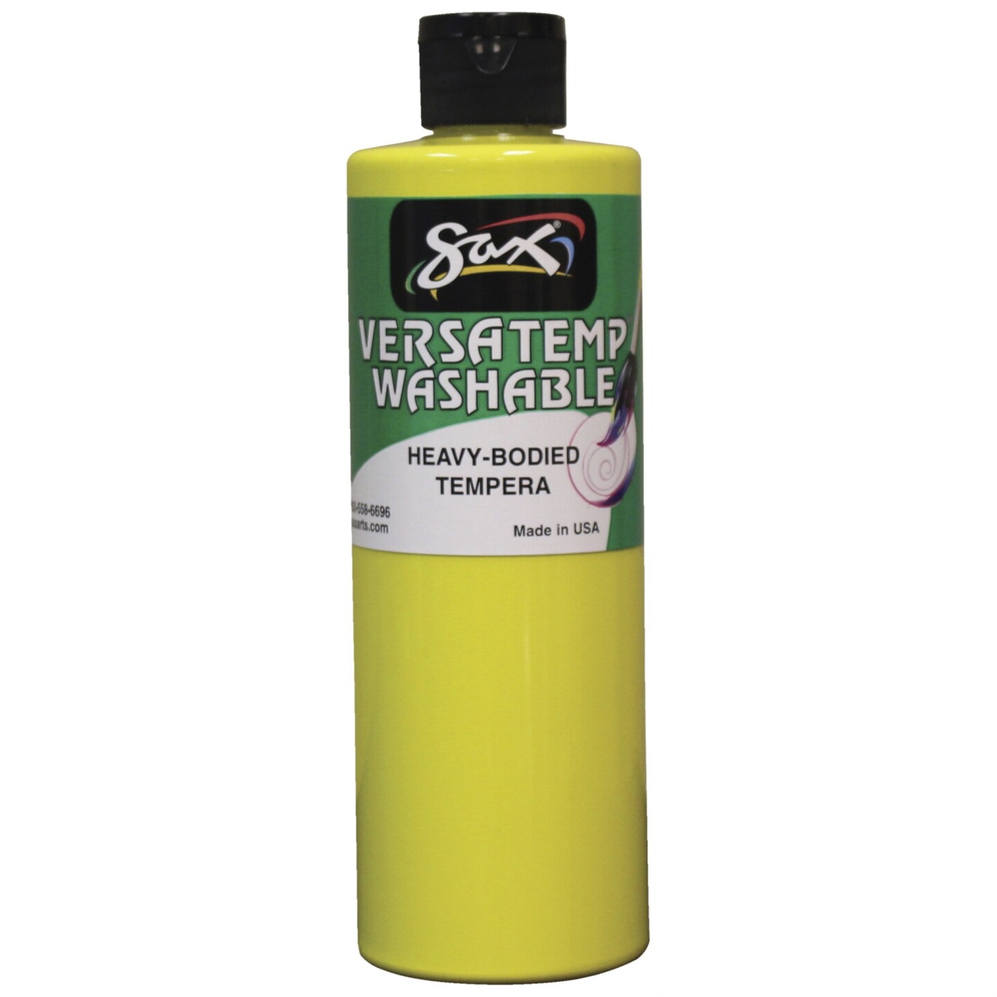 Sax Washable Versatemp Heavy Bodied Tempera Paint, Yellow, Pint