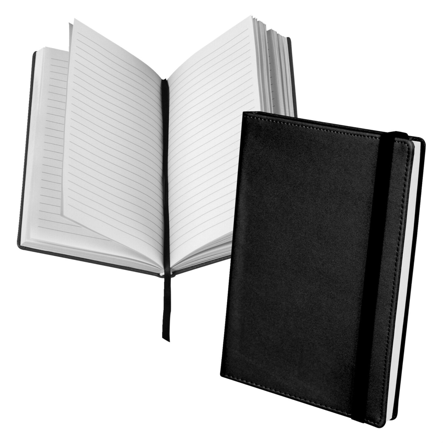 Classic Hardbound Notebook Journal, 5-1/4 x 8-1/4 Inches, Black, 120 Sheets