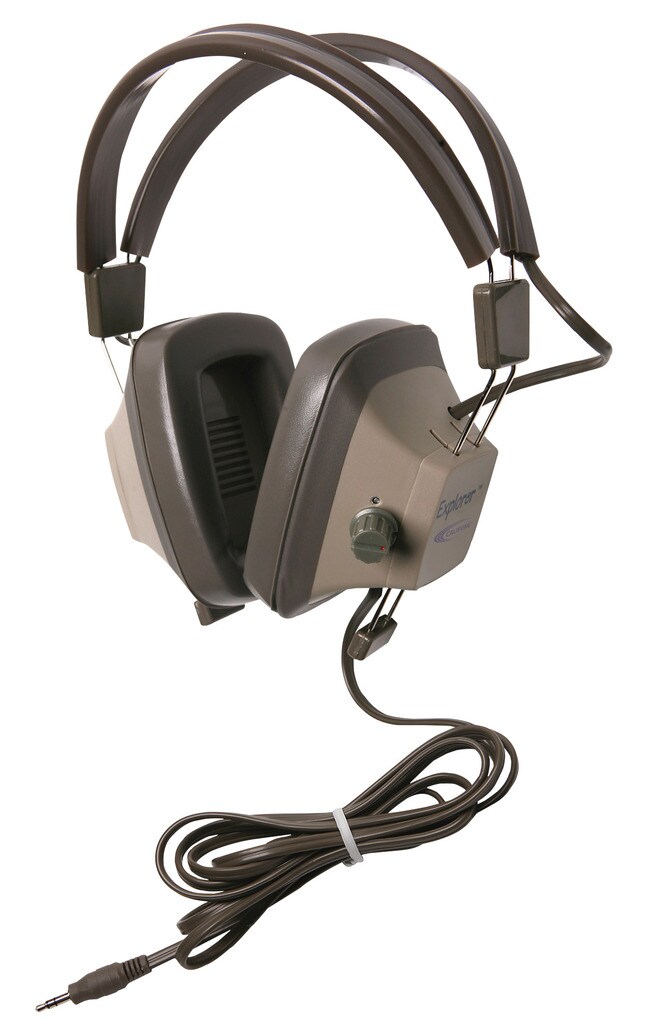 Califone EH-3SV Explorer Binaural Headphone, Light Grey/Beige