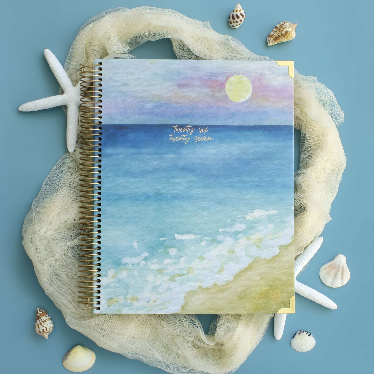 2026–27 Academic Hard Cover Planner, 8.5" x 11" - Coastal Calm