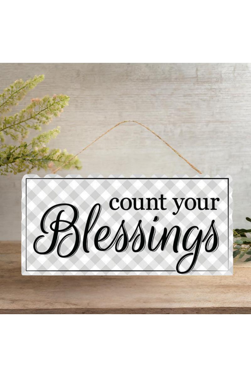 12&#x22; Wooden Sign: Count Your Blessings