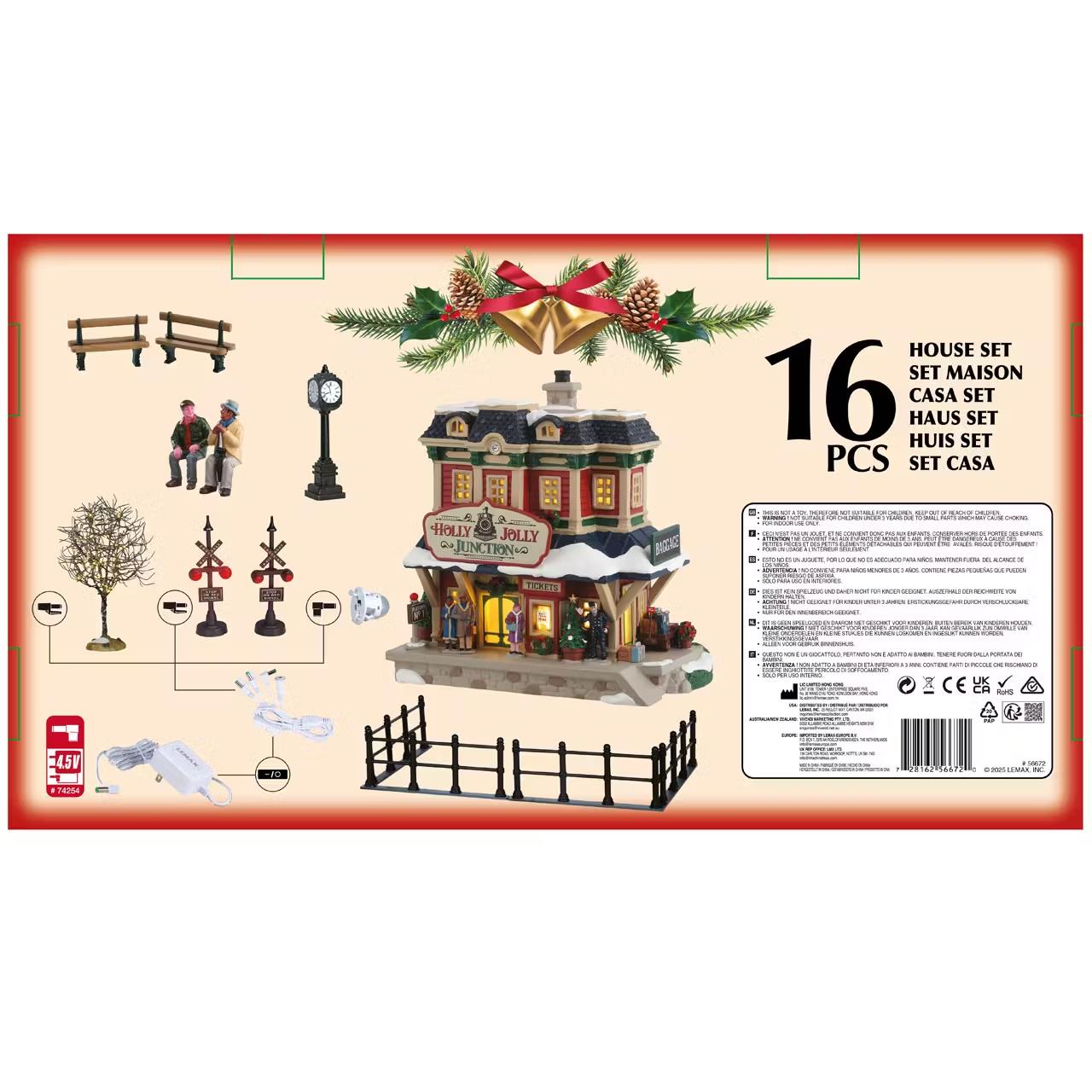 Lemax Caddington Village: Holly Jolly Junction Set