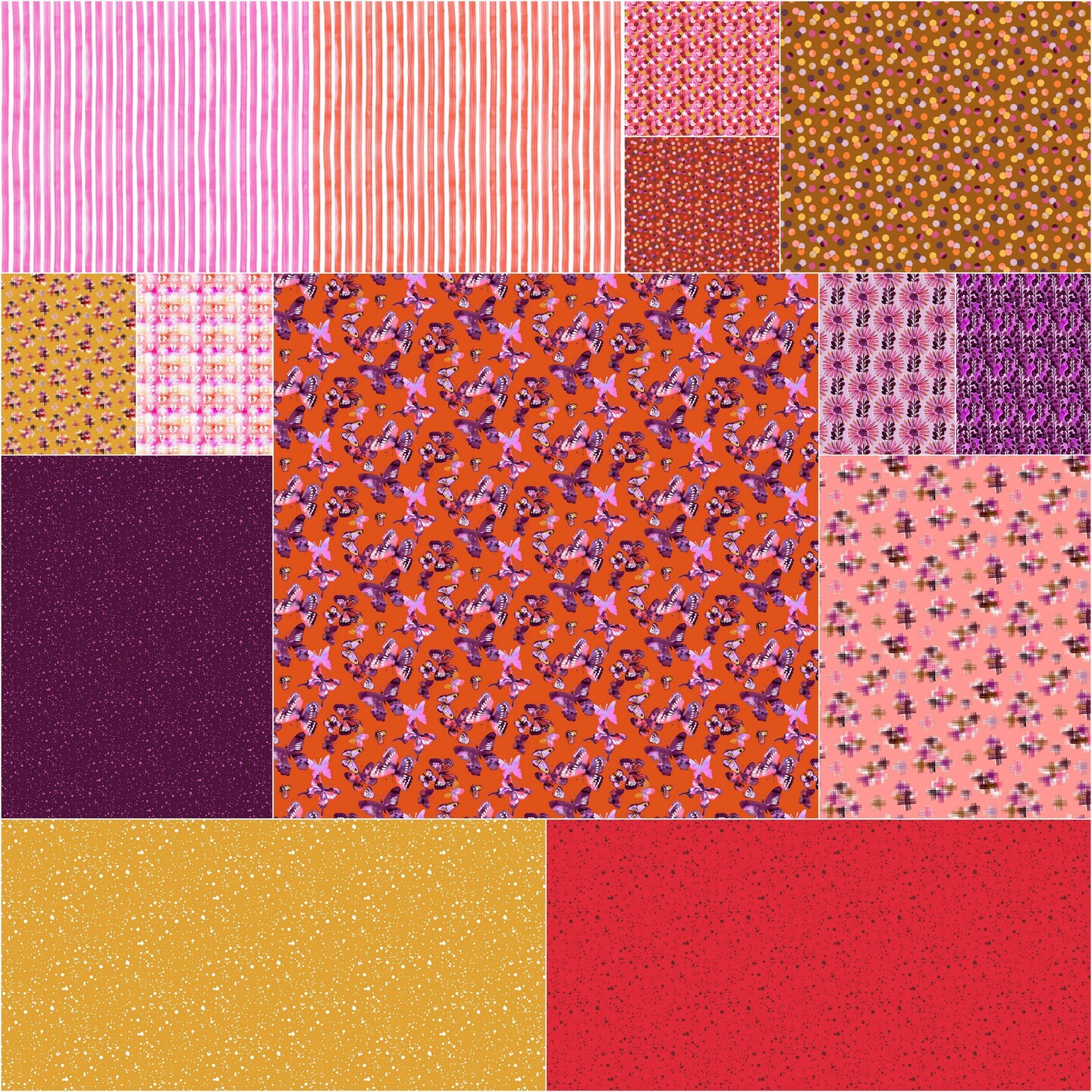 Painted Garden 10&#x22; Square Pack (Layer Cake) by Josephine Garden for Figo (TPGRDN42-10)