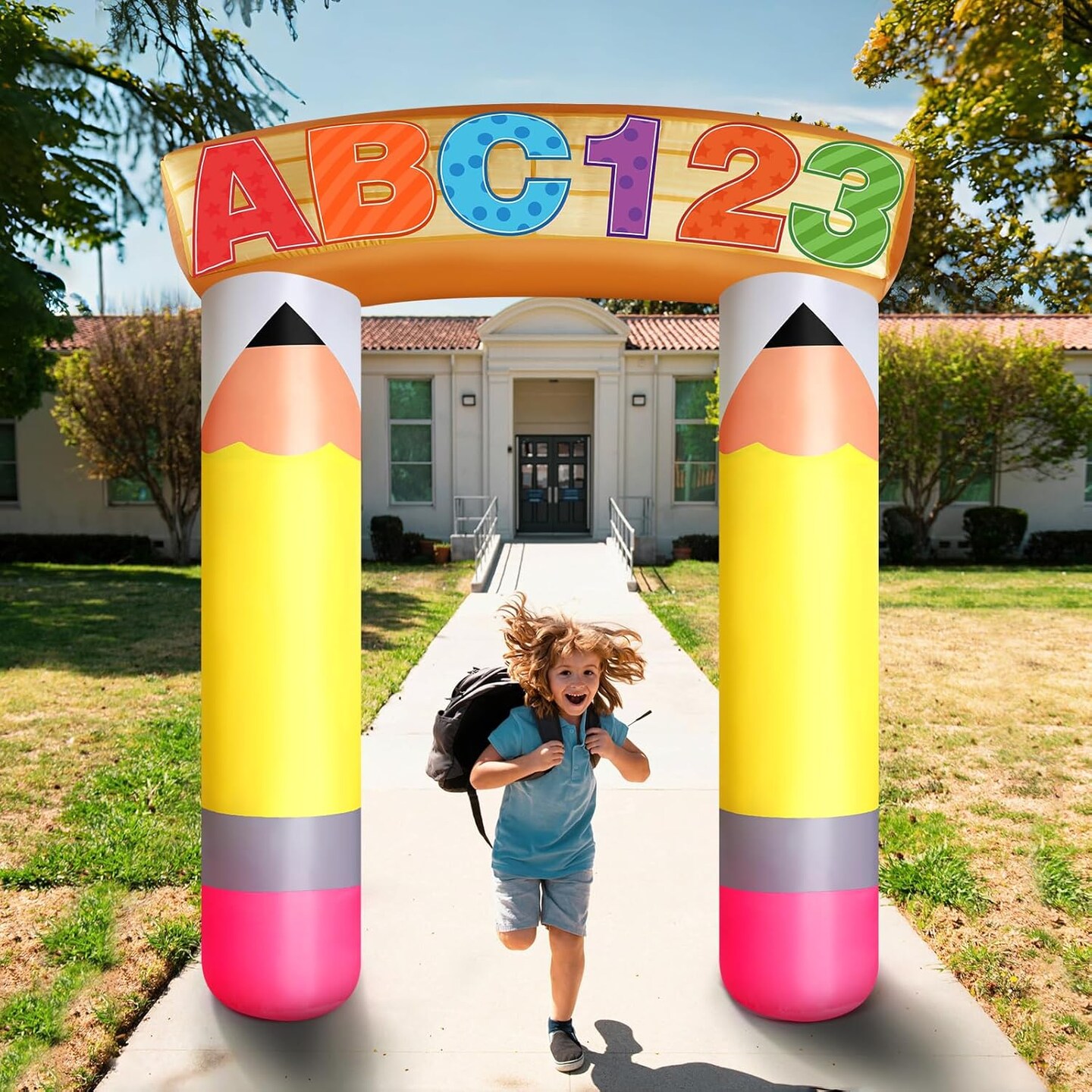 6.56 ft Back to School Inflatable Arch Back to School Decorations