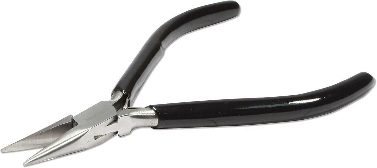 The Beadsmith Chain Nose Pliers &#x2013; Extra Fine Tips &#x2013; PVC Grip Handle with Double Leaf Springs &#x2013; Jewelry Making Tool for Creating Bracelets, Earrings and Necklaces
