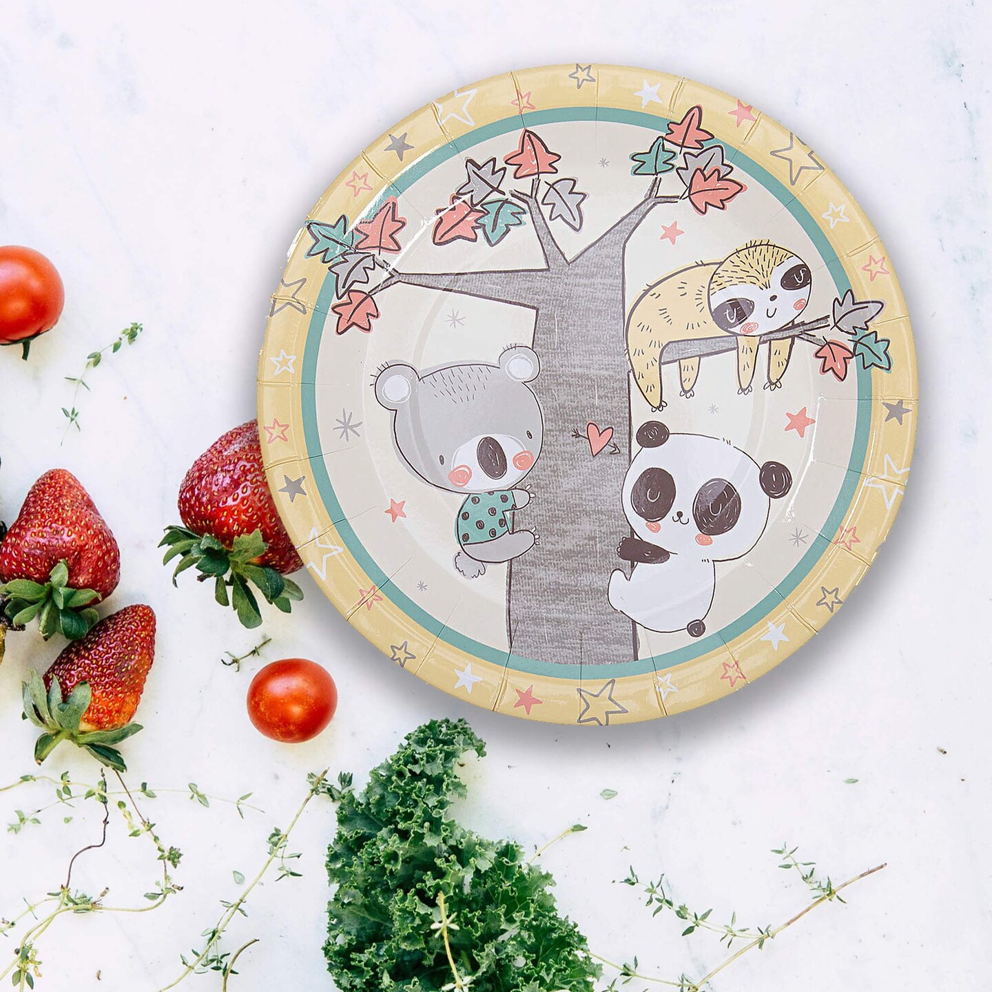 8 Ct. Little Panda & Friends Dinner Plates 9" Baby Shower Party Paper Plates