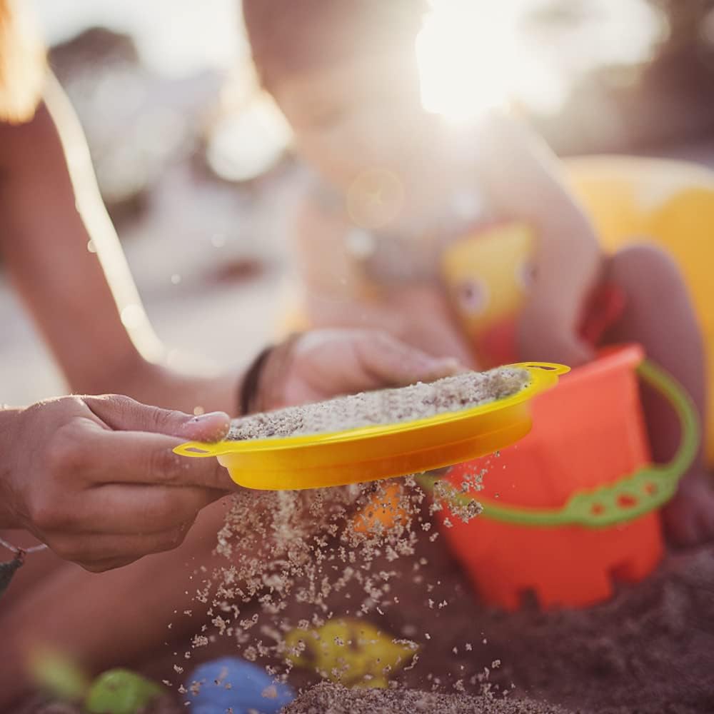 Sand Sifter Sieves for Kids - Heavy Duty ABS Beach Sifter Discovery Toy