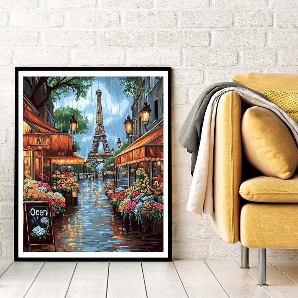Eiffel Tower Acrylic Painting by Number Kits