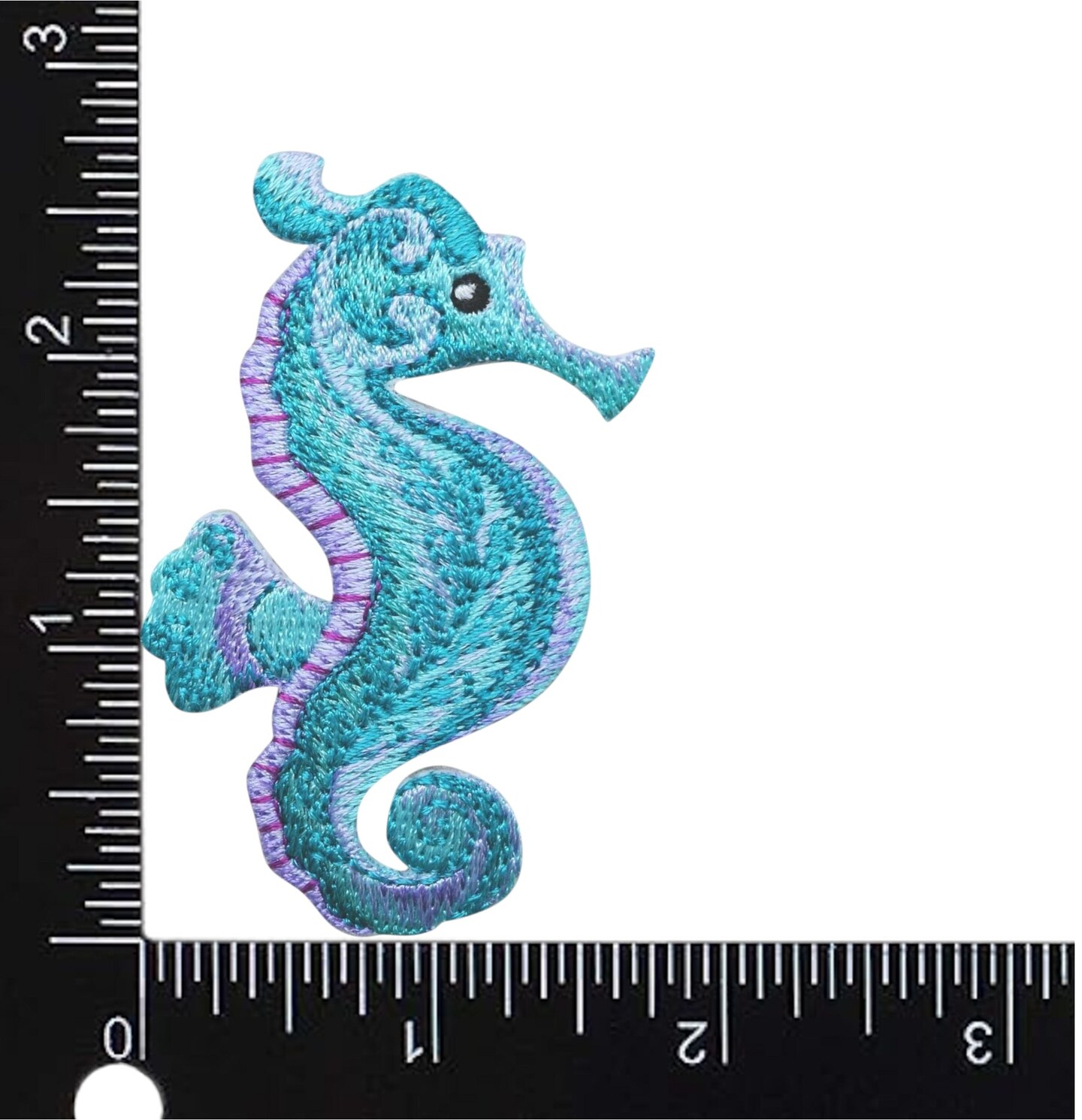 Seahorse, Marine Ocean Animals, Embroidered, Iron on Patch
