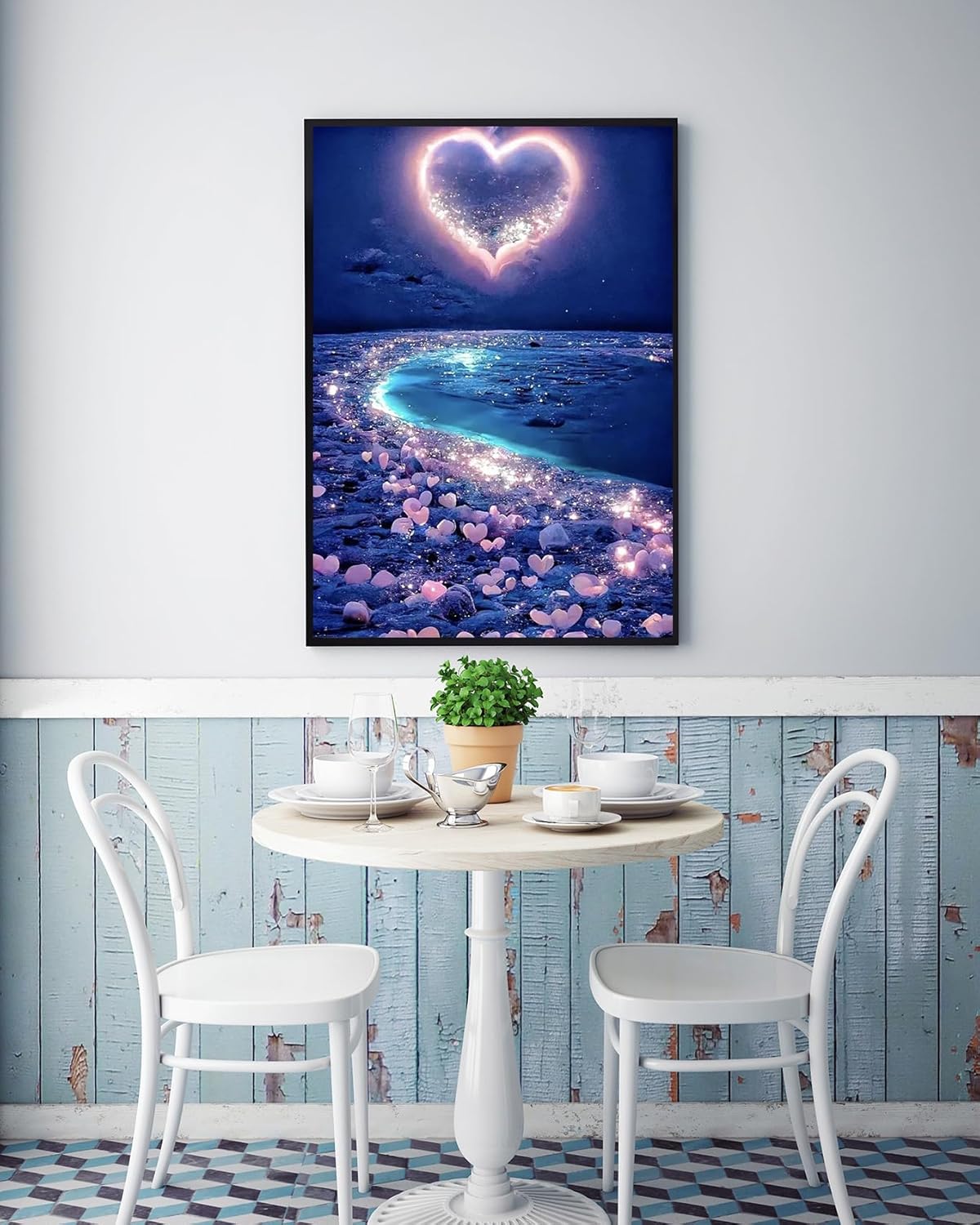 Love Heart Beach Diamond Art Kits for Adults Beginners