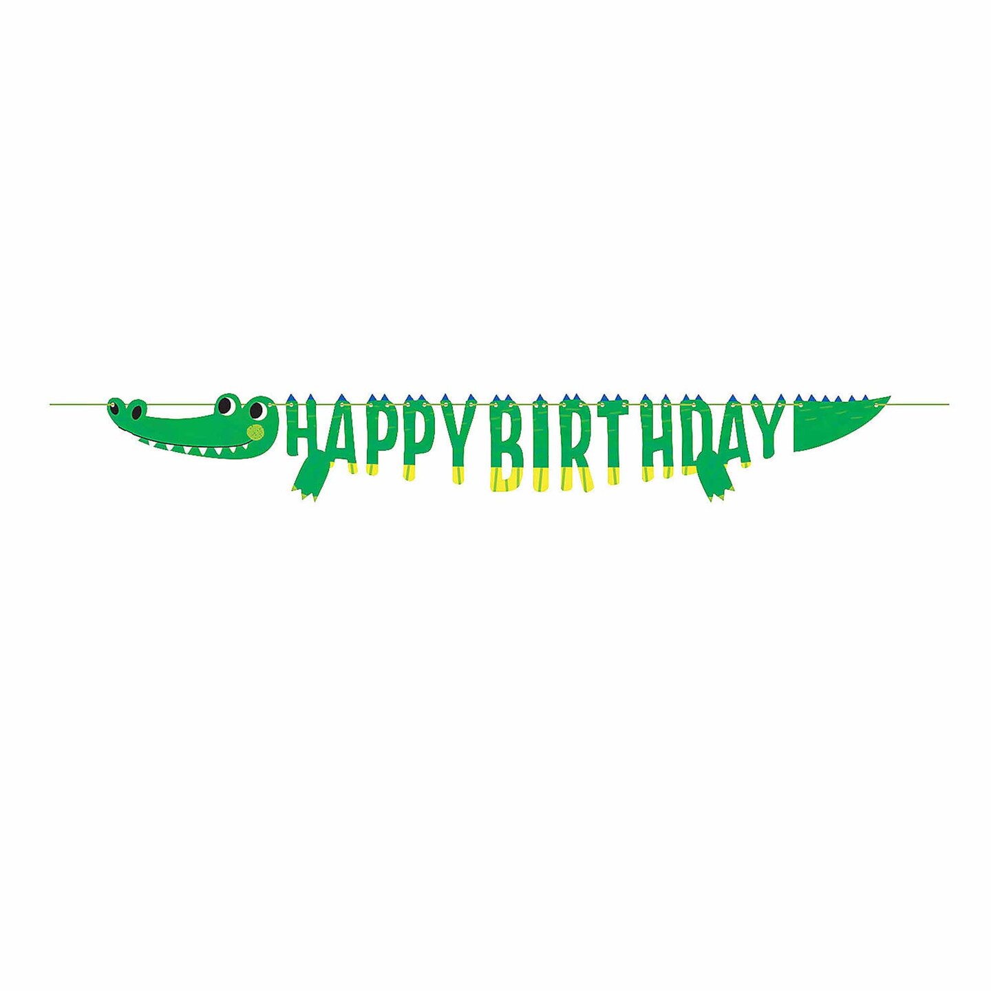 Alligator Happy Birthday Banner