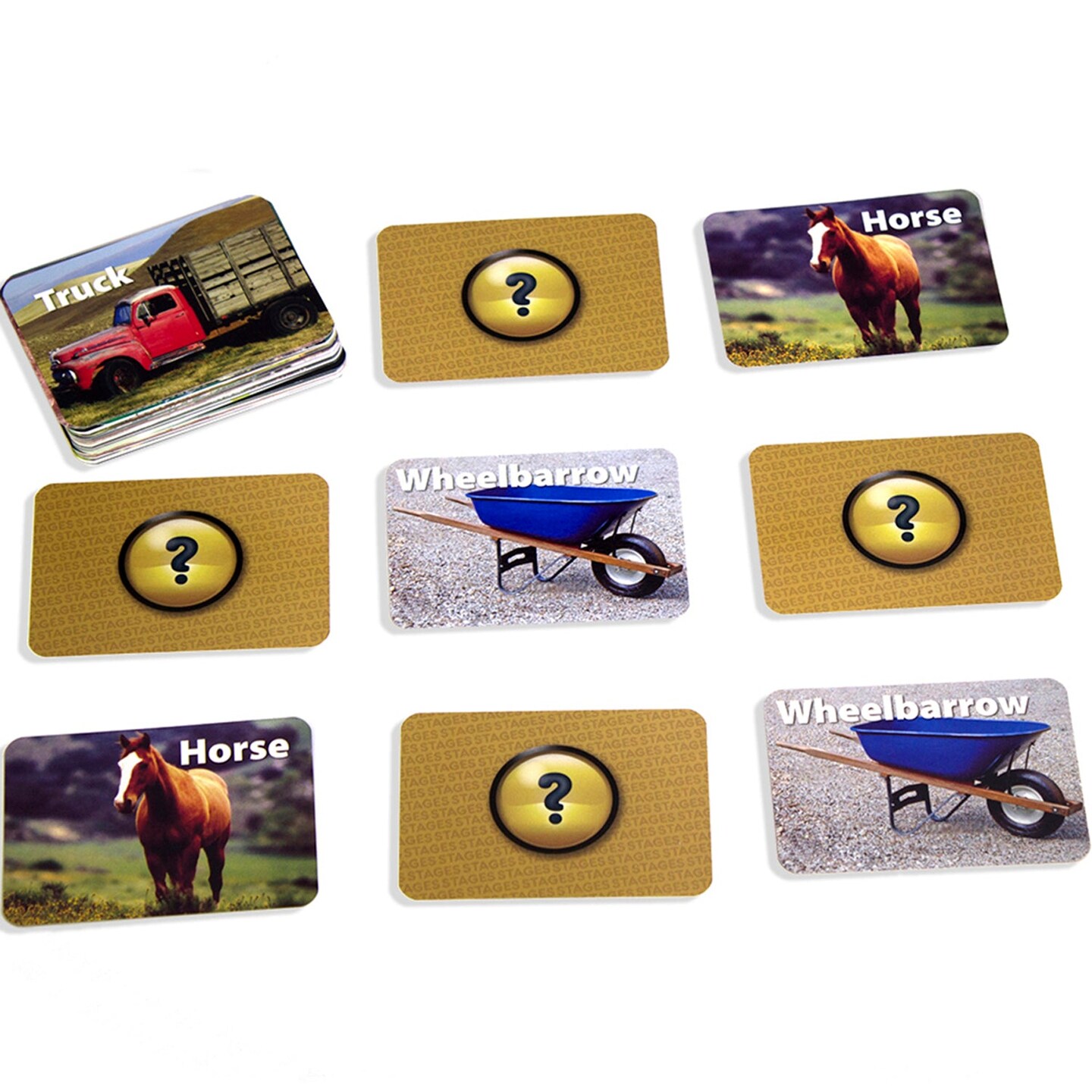 Photographic Memory Matching Game, On the Farm