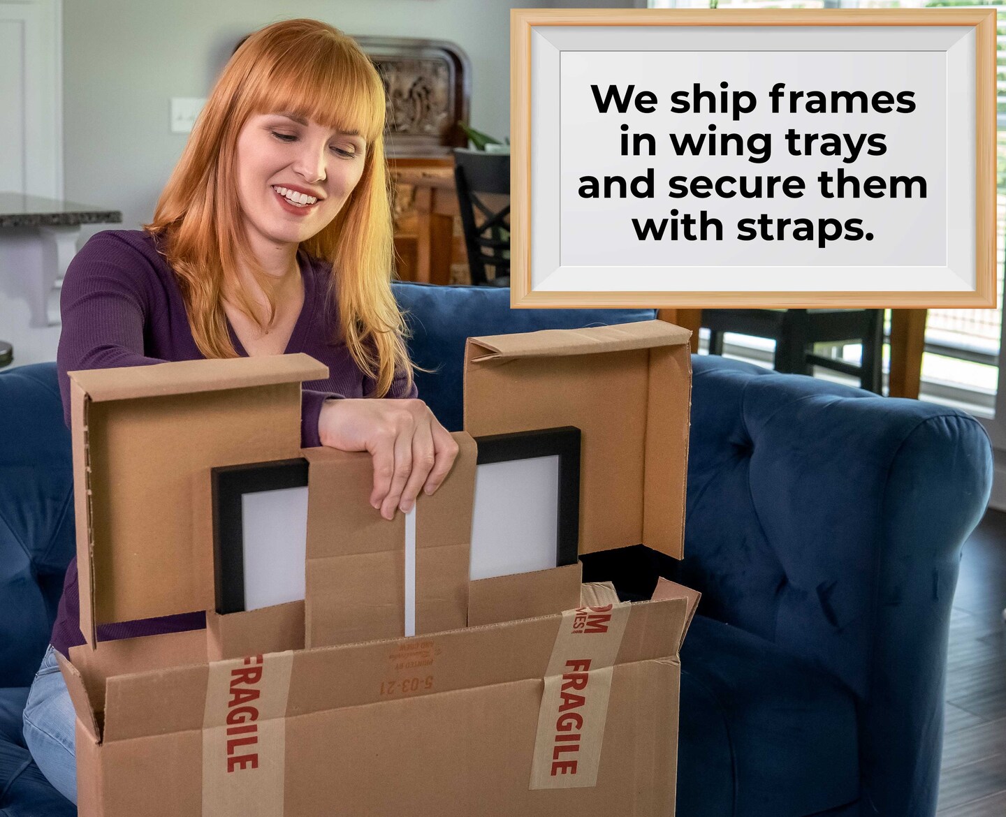 12x30 Solid Wood Picture Frame with UV-Resistant Acrylic &#x26; Acid-Free Backing, Available in 6 Finishes: Matte Black, Matte White, Metallic Bronze, Silver, Natural Wood Grain &#x26; Mahogany