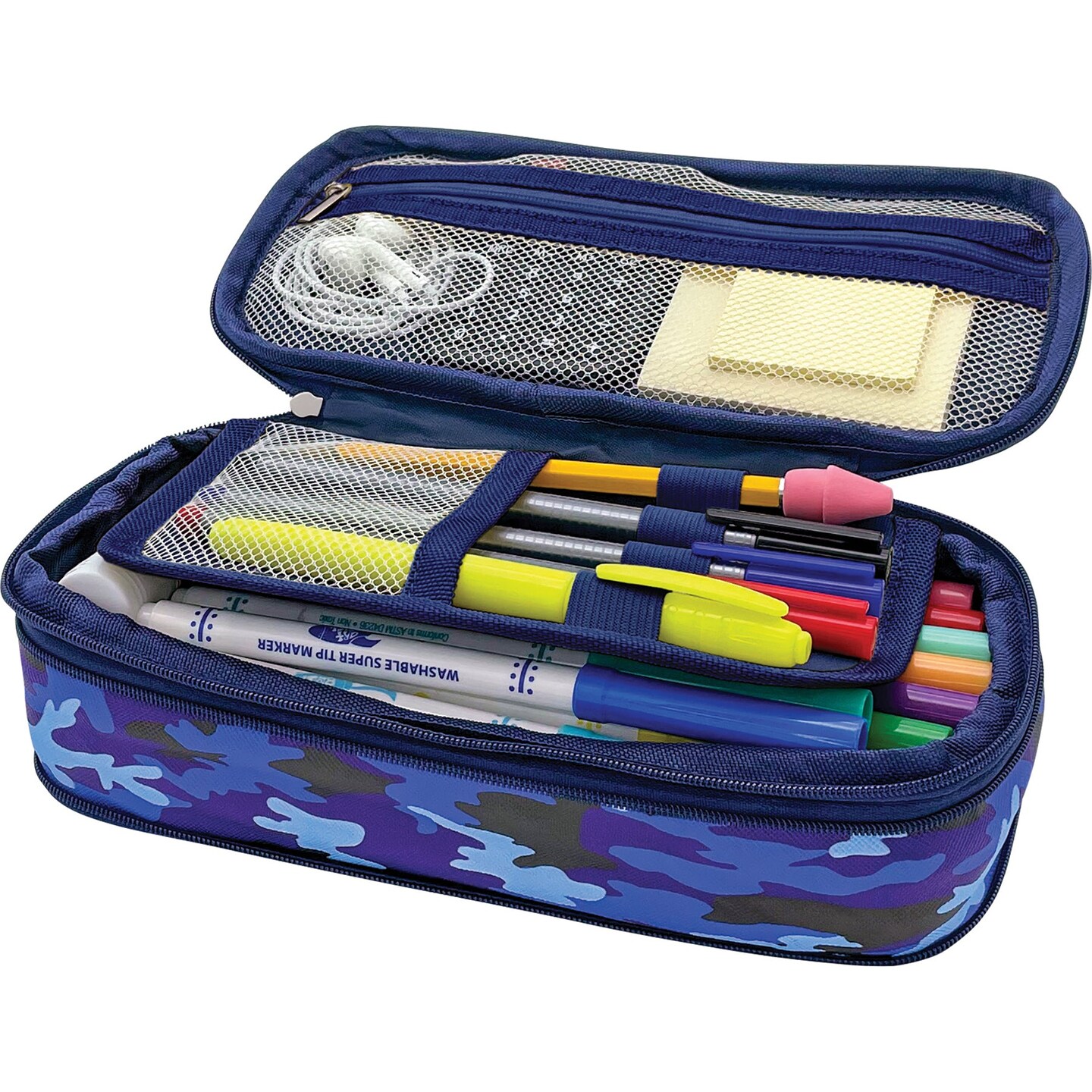 Blue Camo Pencil Case