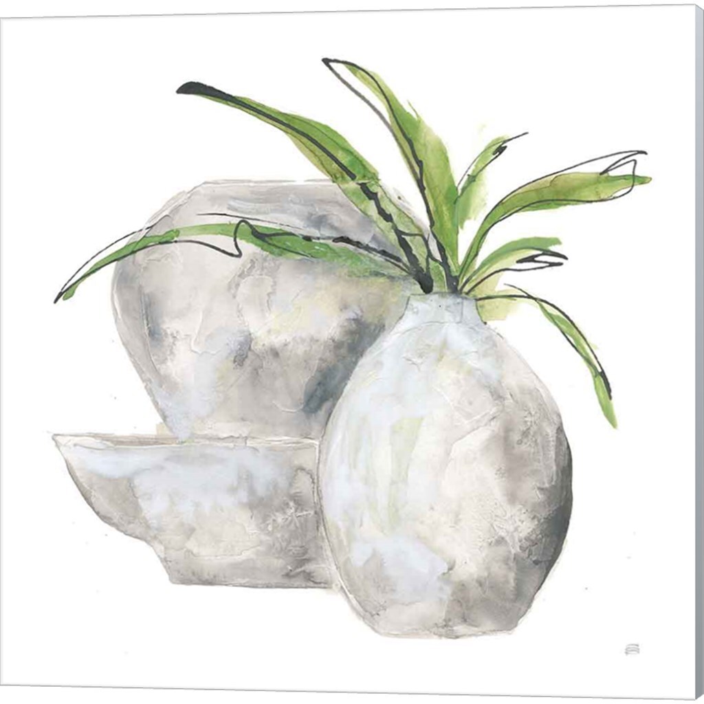 Three Vases by Chris Paschke 14" x 14" Canvas Wall Art (Set of 2)