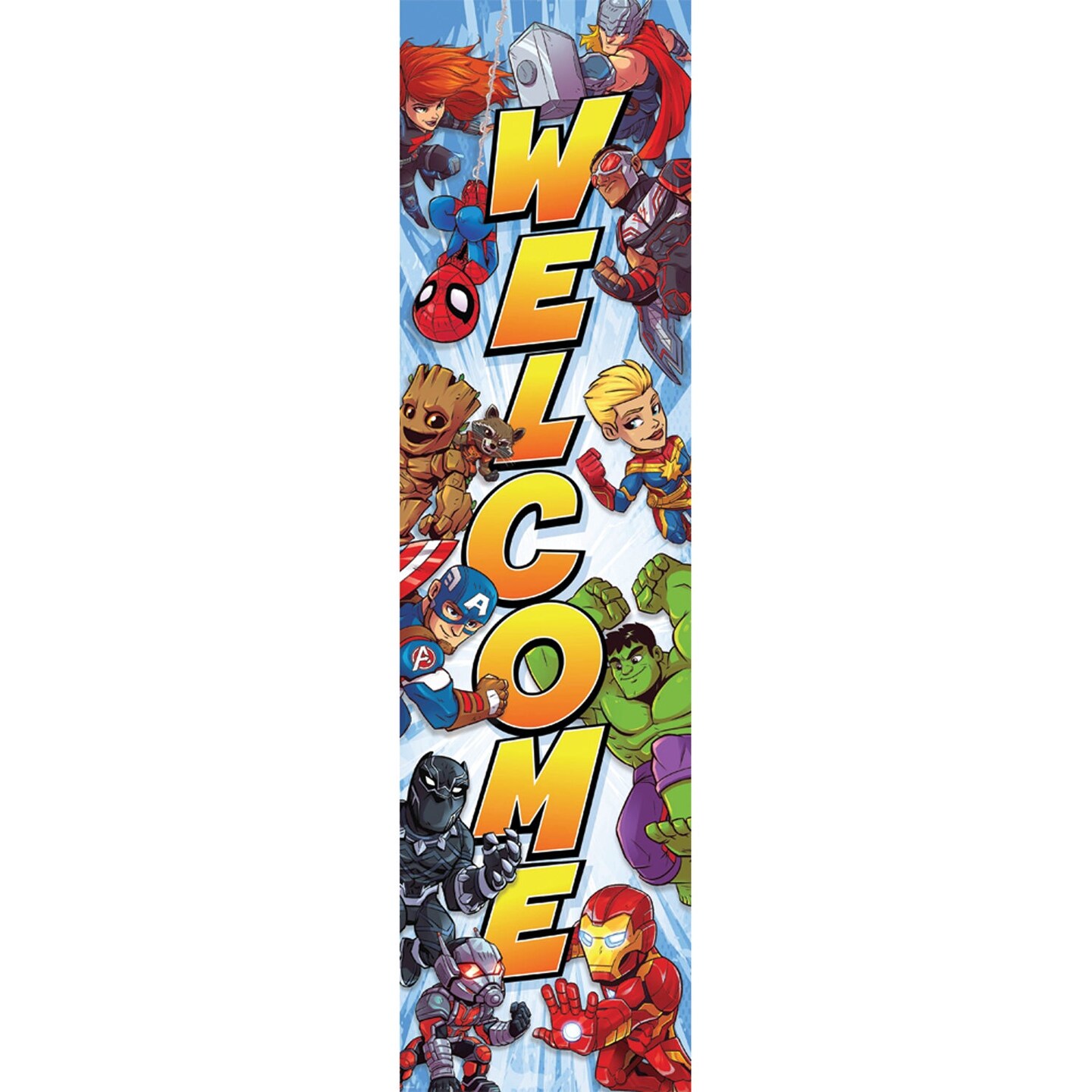 Marvel&#x2122; Super Hero Adventure Vertical Banner, 45&#x22; x 12&#x22;