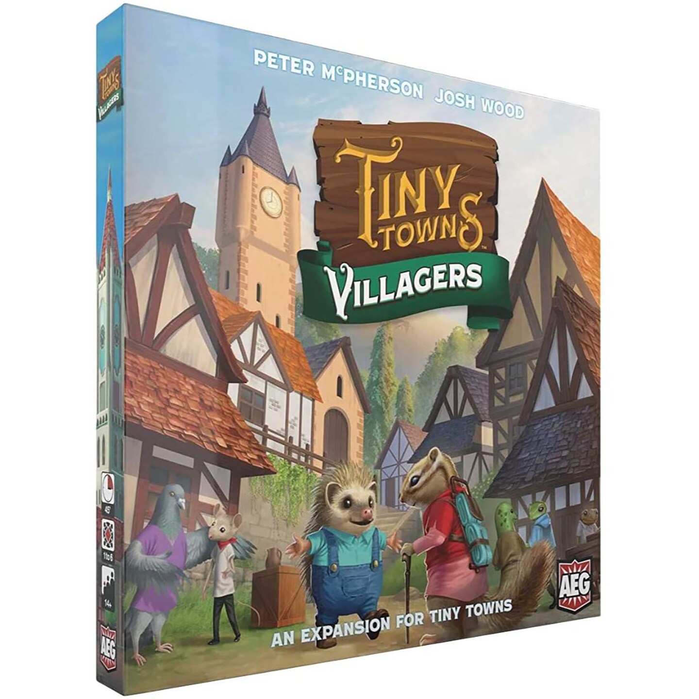Tiny Towns Villagers Expansion (ALD07073), 1-6 Players, 10 min Setup + 45 min Play Time, Strategy Board Game for Ages 14 and Up, Cleverly Plan &#x26; Construct a Thriving Town that is Expanding